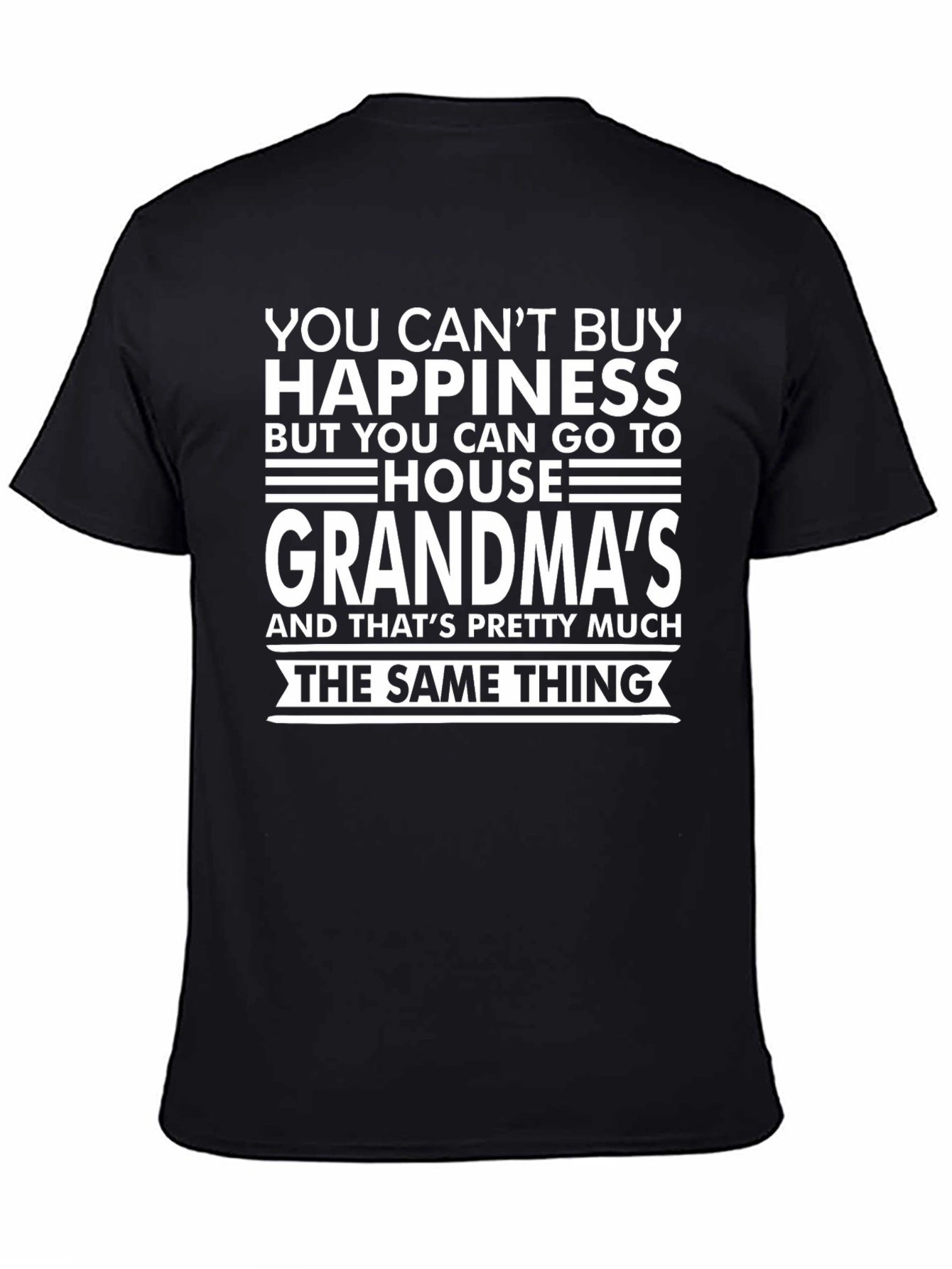 Black Grandma's House Happiness T-Shirt view 4
