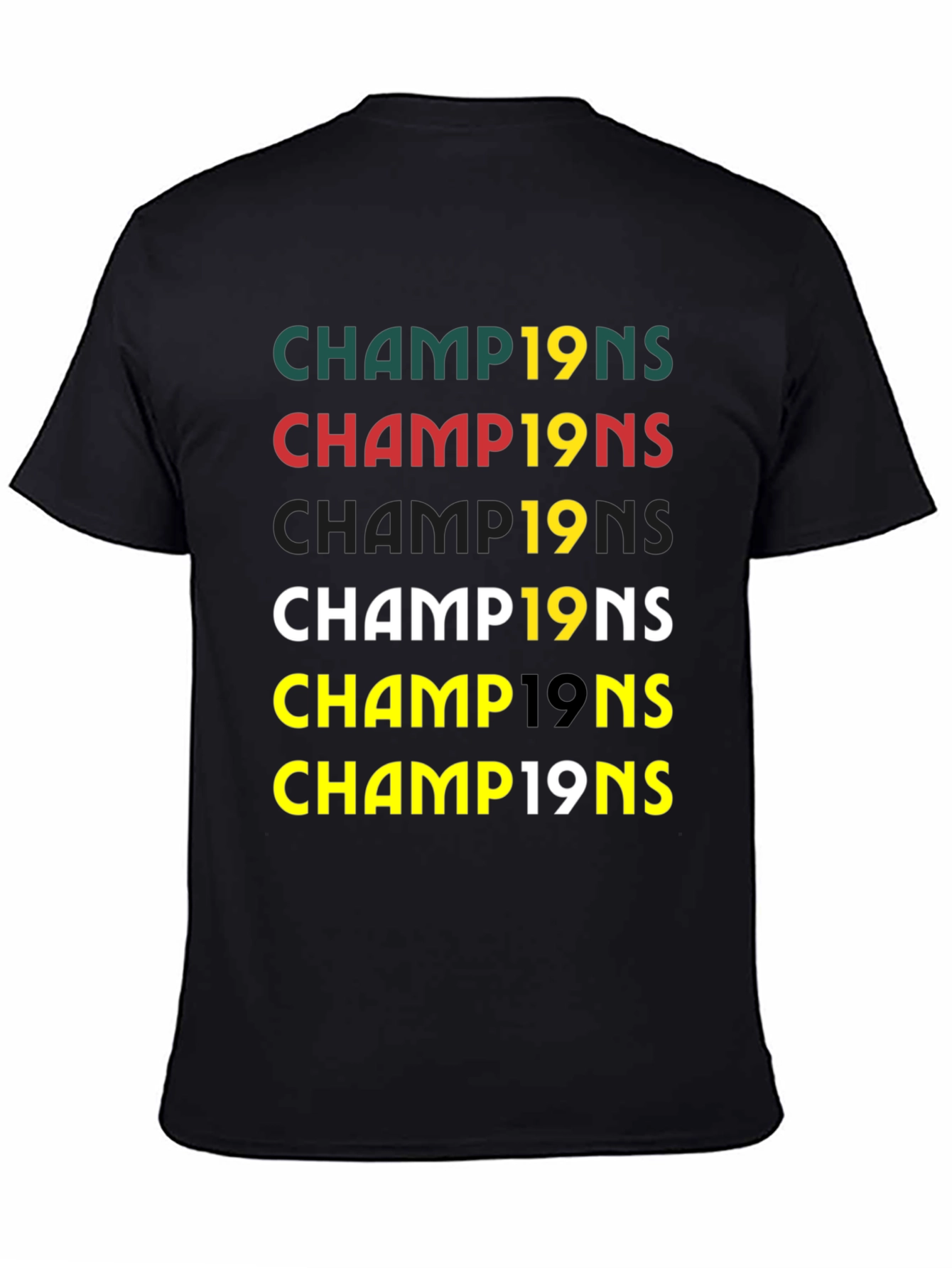 Black Champions 19's T-Shirt view 4