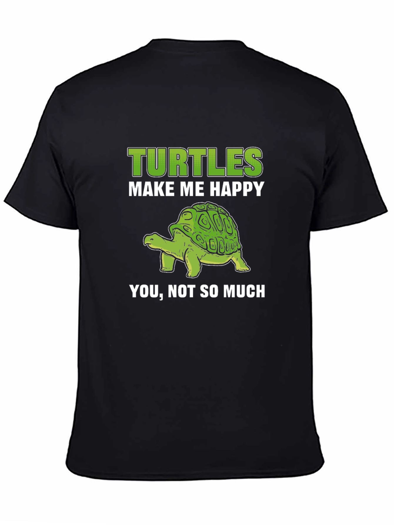 Black Turtles Make Me Happy Graphic Tee view 4