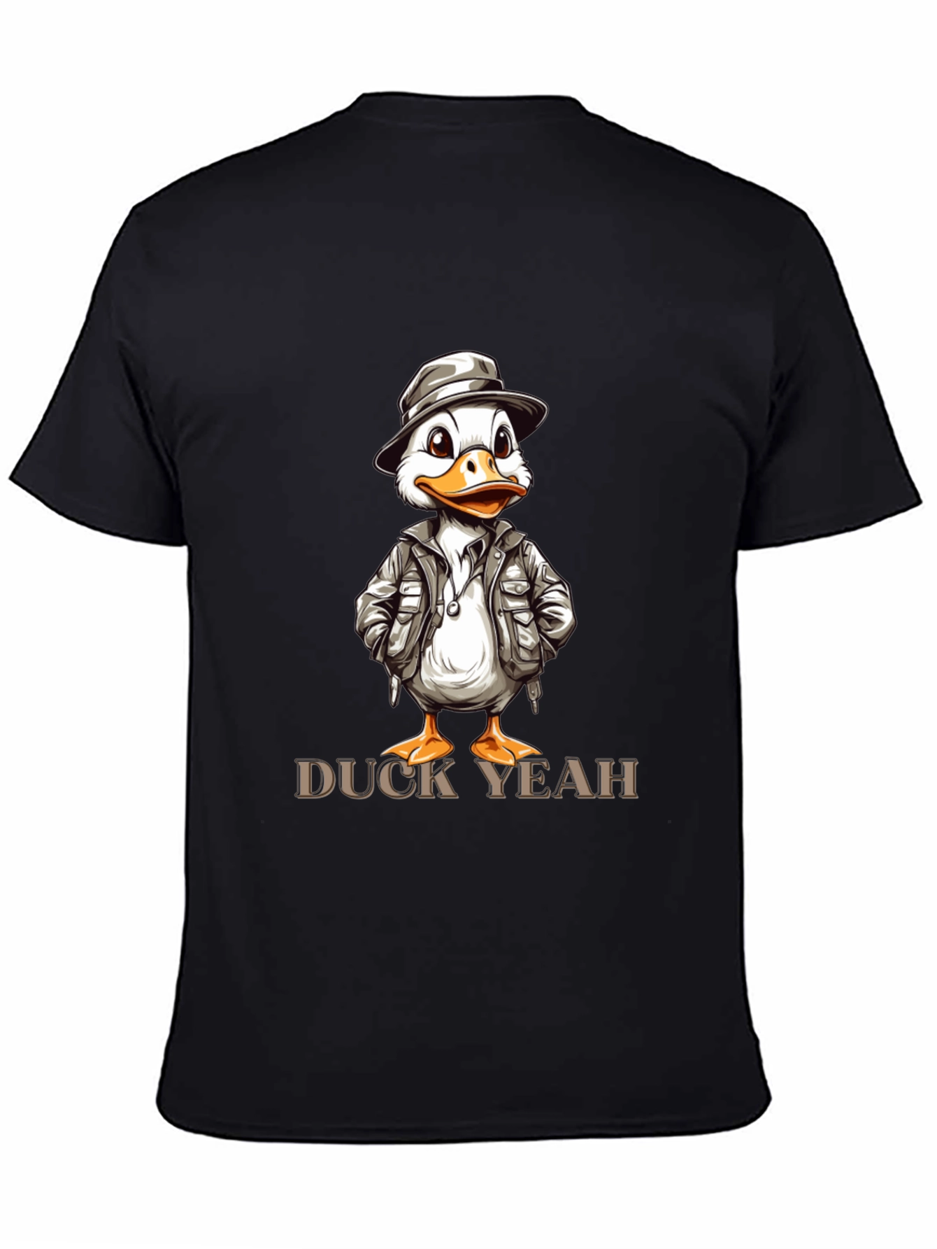 Black Duck Yeah T-Shirt - Cartoon Style view 4