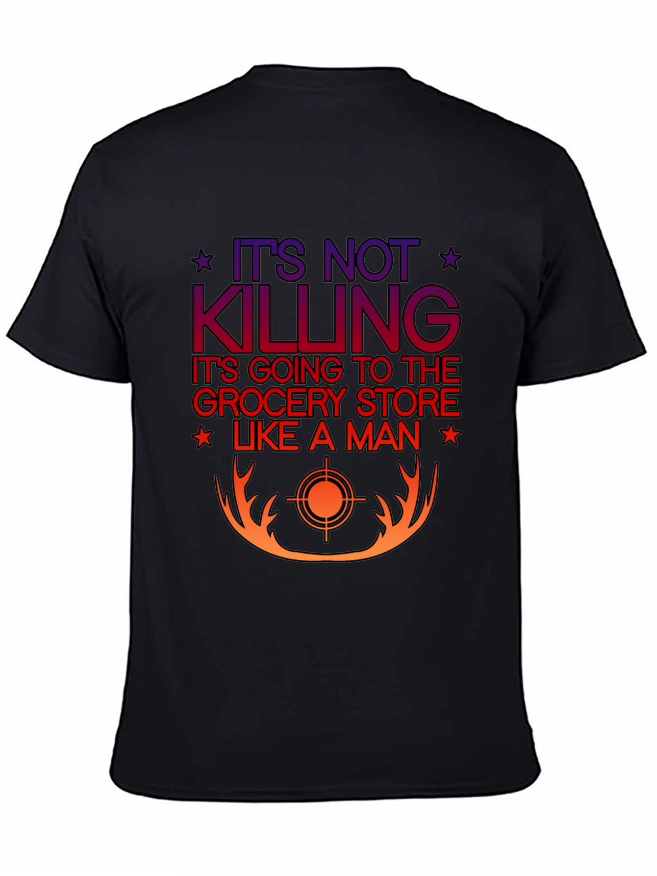 Black It's Not Killing T-Shirt, Grocery Store Humor Tee view 4