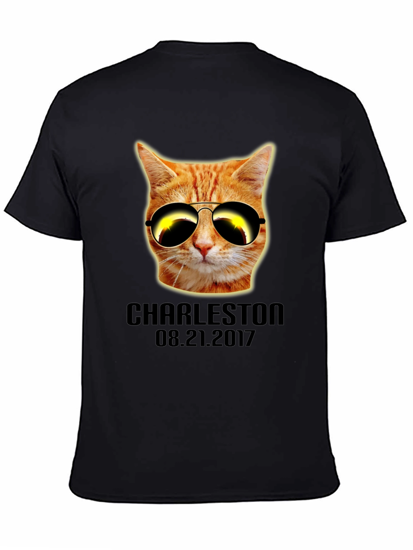 Black Cool Cat Sunglasses T-Shirt - Charleston 08.21.2017 view 4