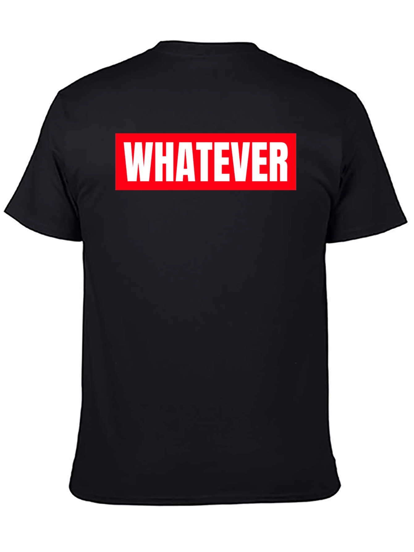 Black Whatever Graphic Tee - Black Casual T-Shirt view 4