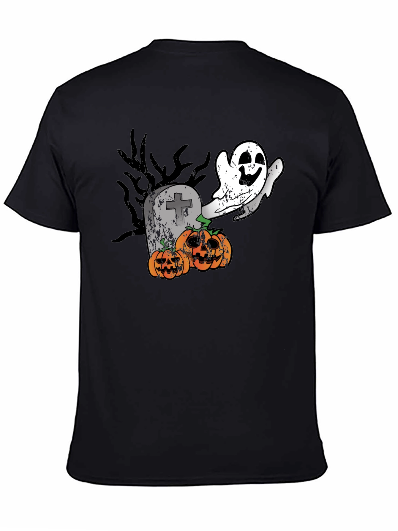 Halloween Ghost & Pumpkin T-Shirt - 4
