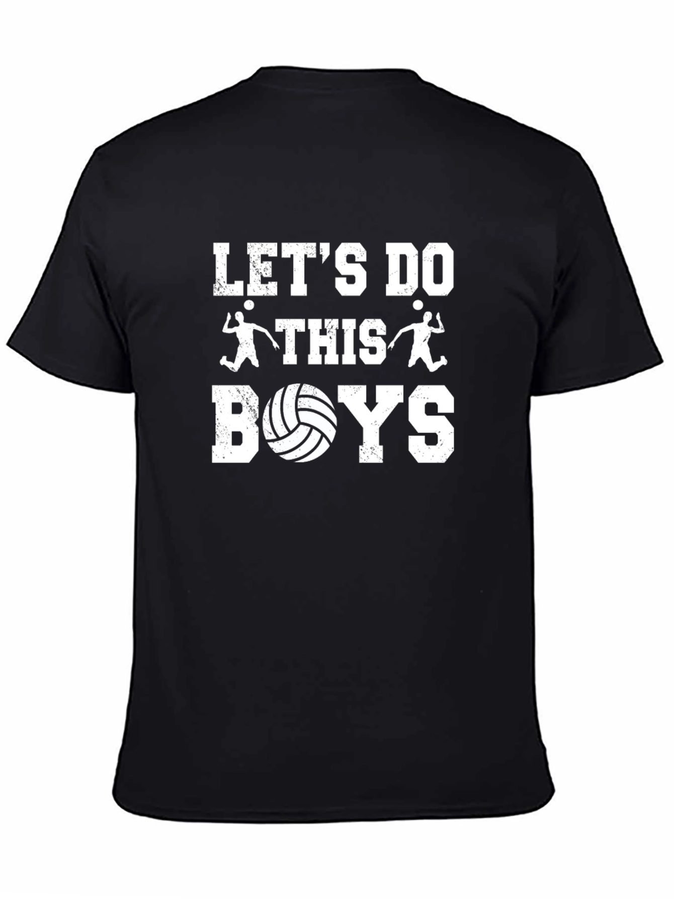 Black Let's Do This Boys Volleyball Graphic Tee view 4