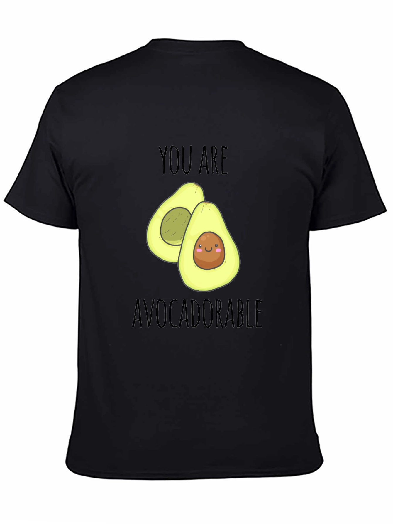 Black You Are Avocadorable T-Shirt - Black view 4