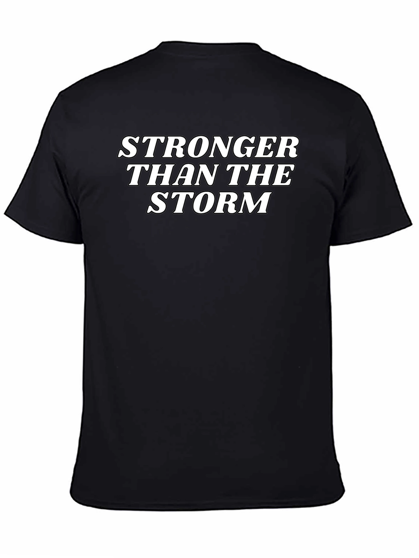 Black Stronger Than The Storm Black Graphic Tee view 4
