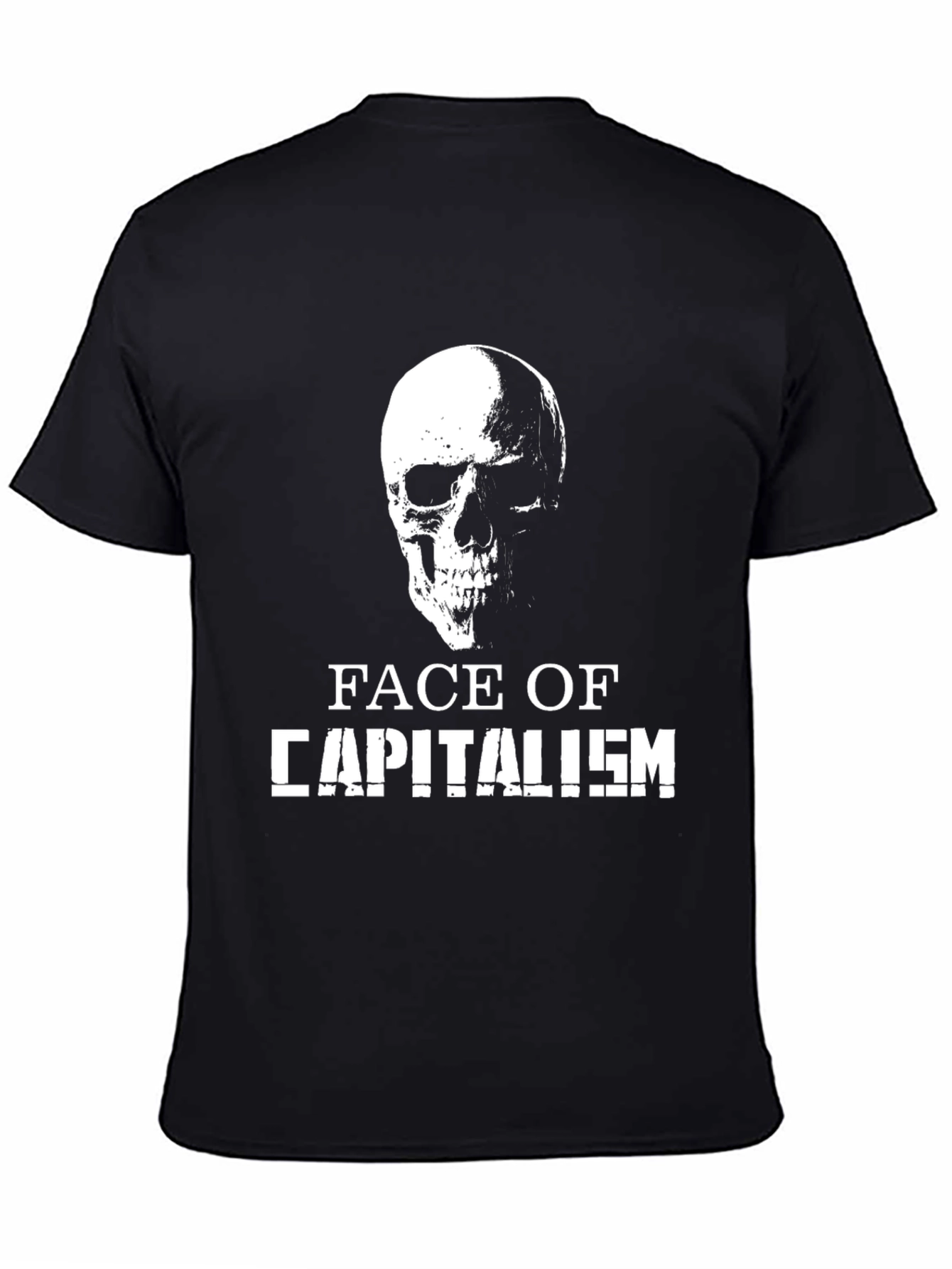 Black Face of Capitalism Black T-Shirt view 4