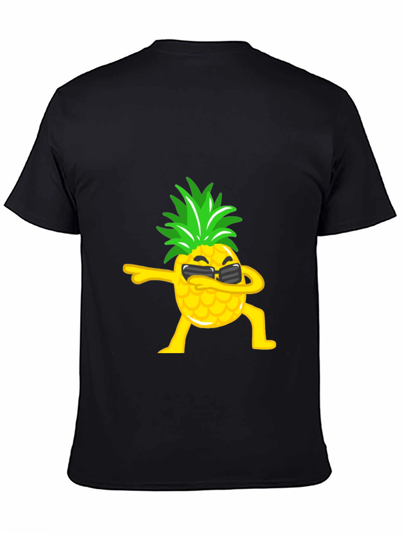 Black Dabbing Pineapple Graphic Tee - Black T-Shirt view 4