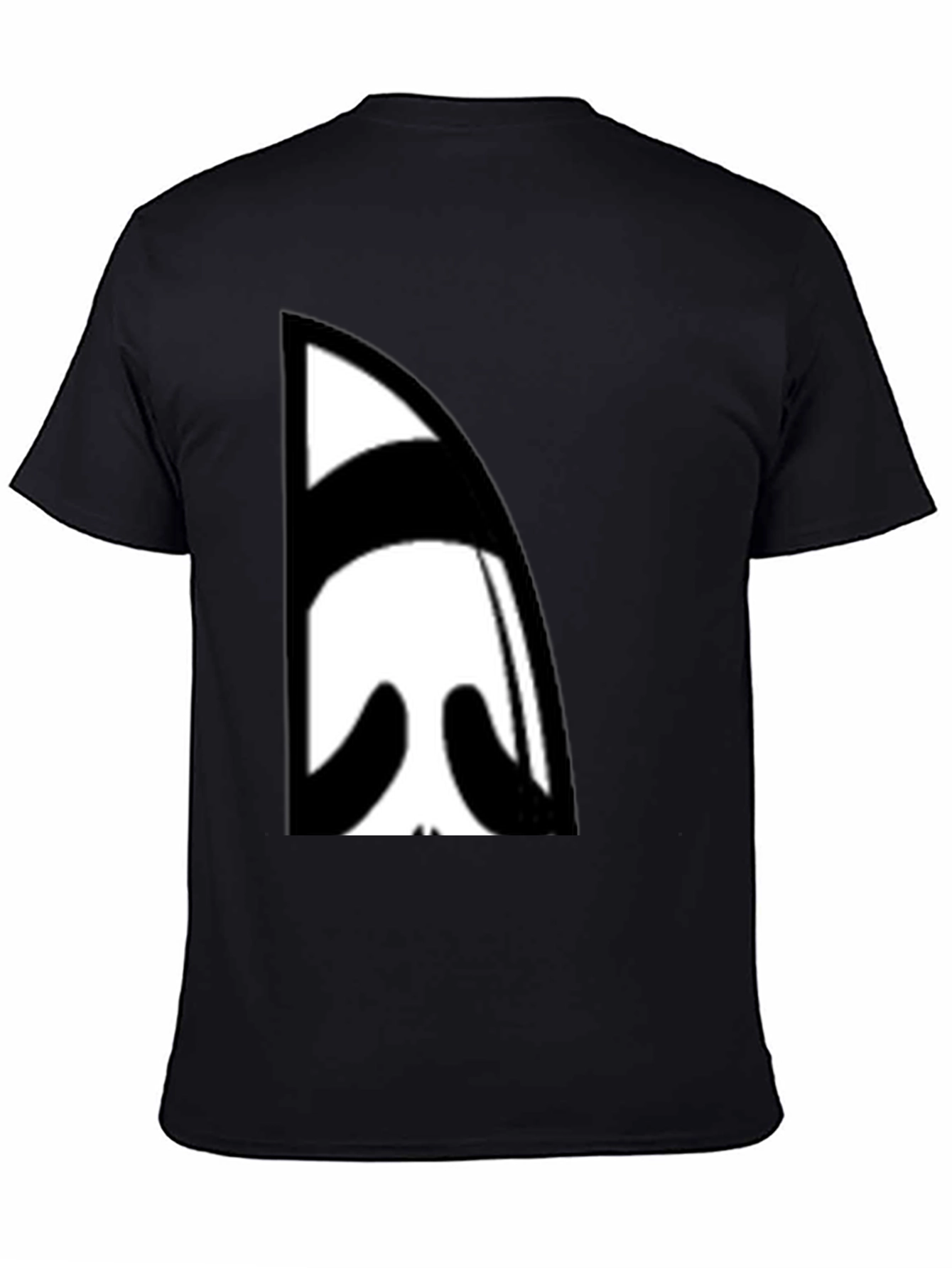 Black Abstract Face Graphic Black T-Shirt view 4
