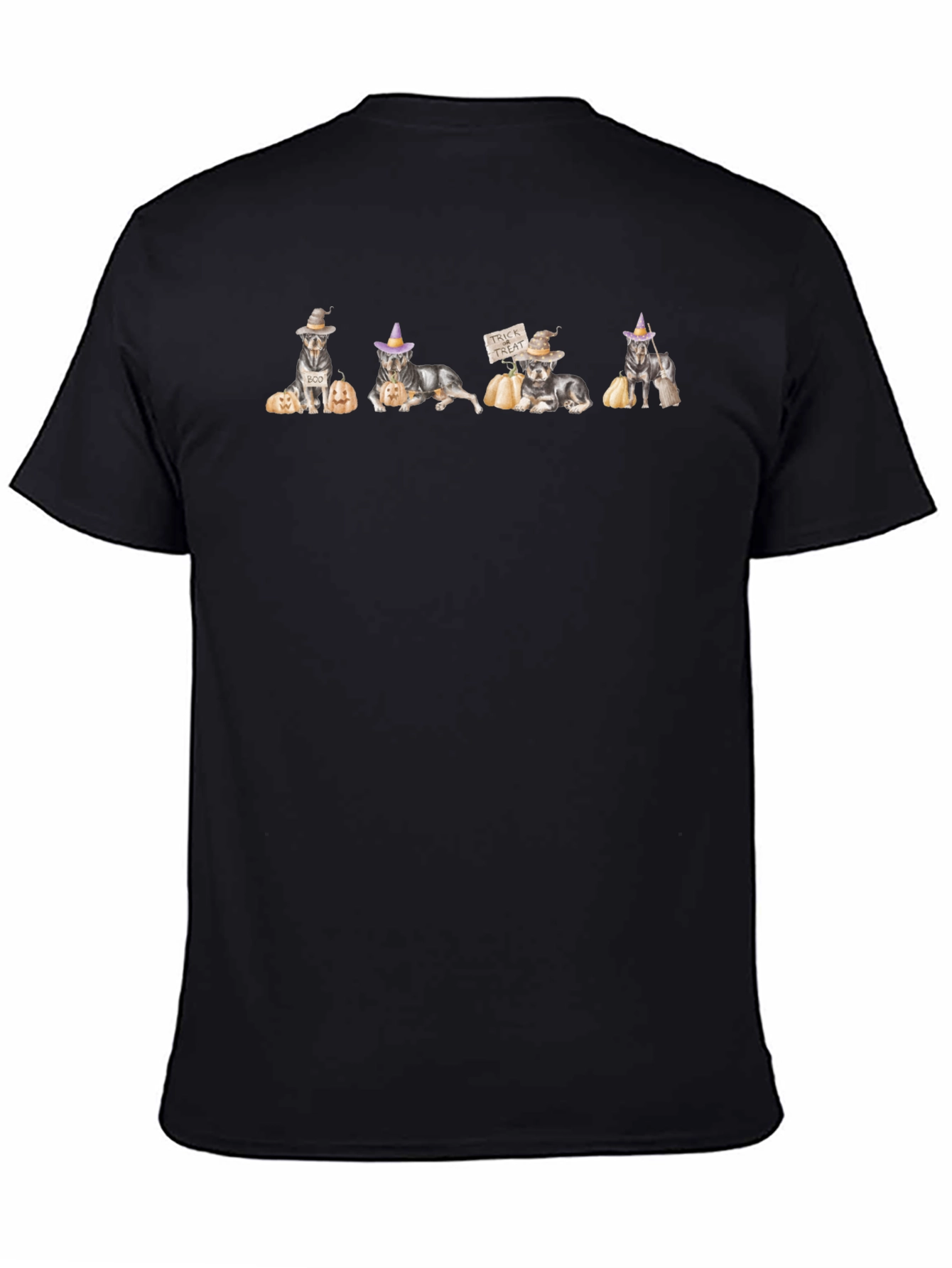 Black Halloween Dog T-Shirt - Spooky Season Tee view 4