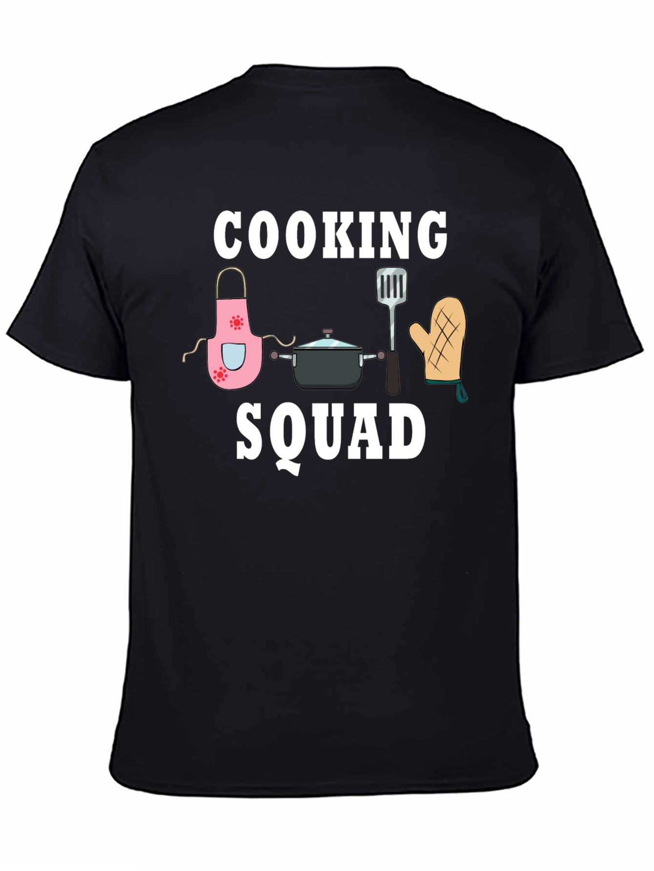 Black Cooking Squad Graphic Tee - Chef Team T-Shirt view 4