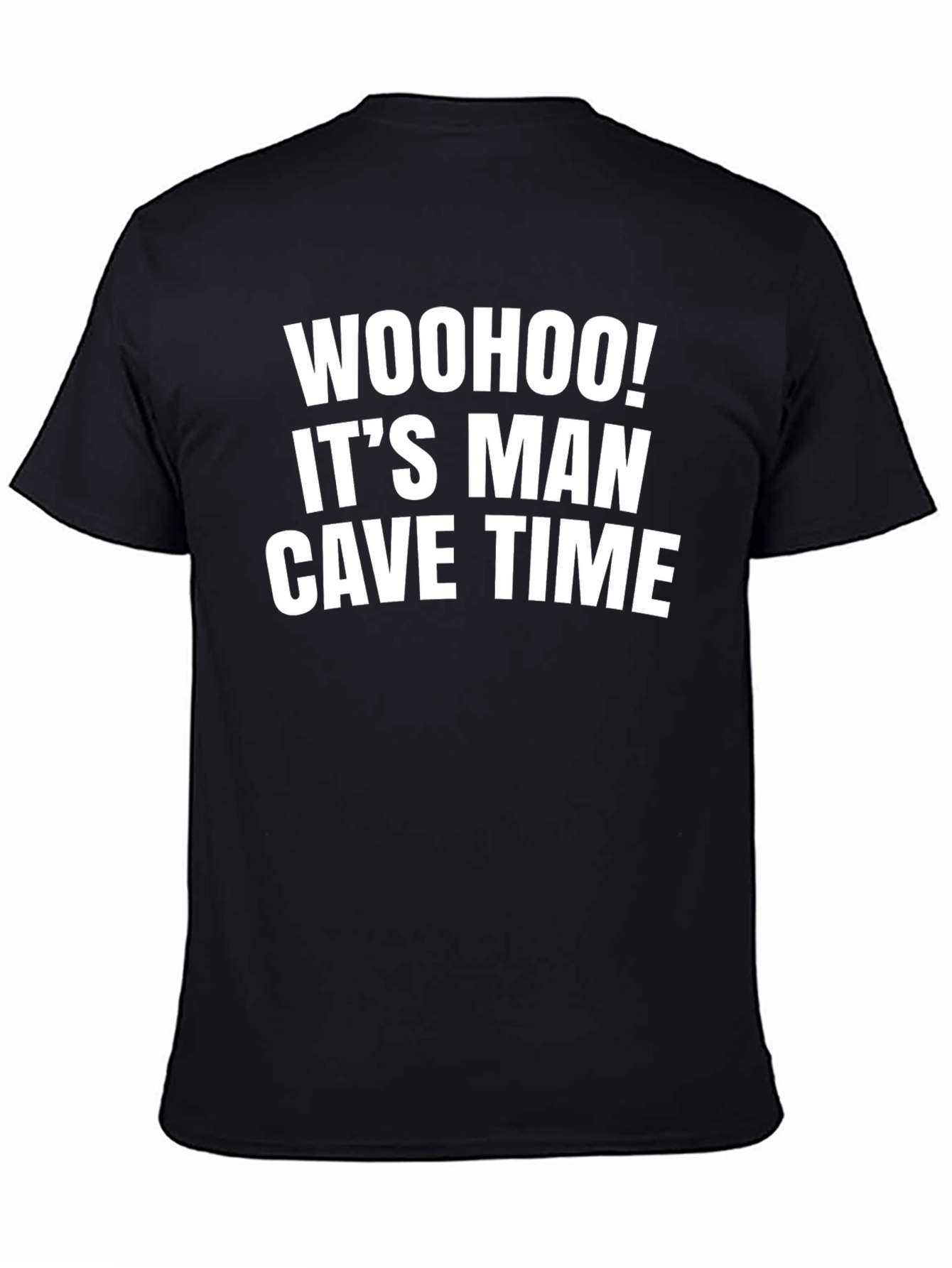 Black Man Cave Time T-Shirt - Black Graphic Tee view 4