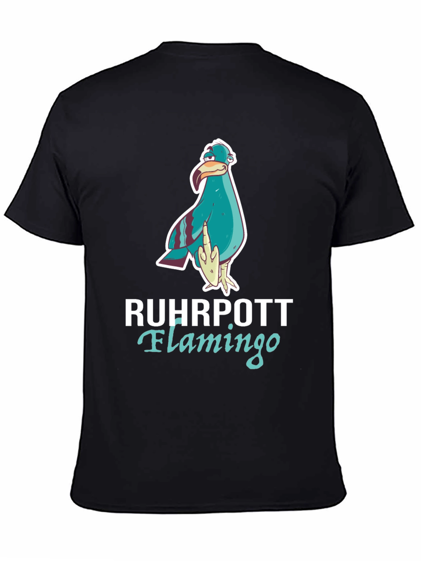 Black Ruhrpott Flamingo Graphic Tee view 4