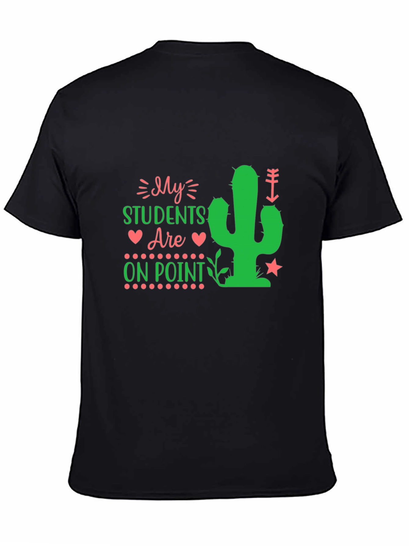 Black My Students Are On Point Teacher T-Shirt view 4