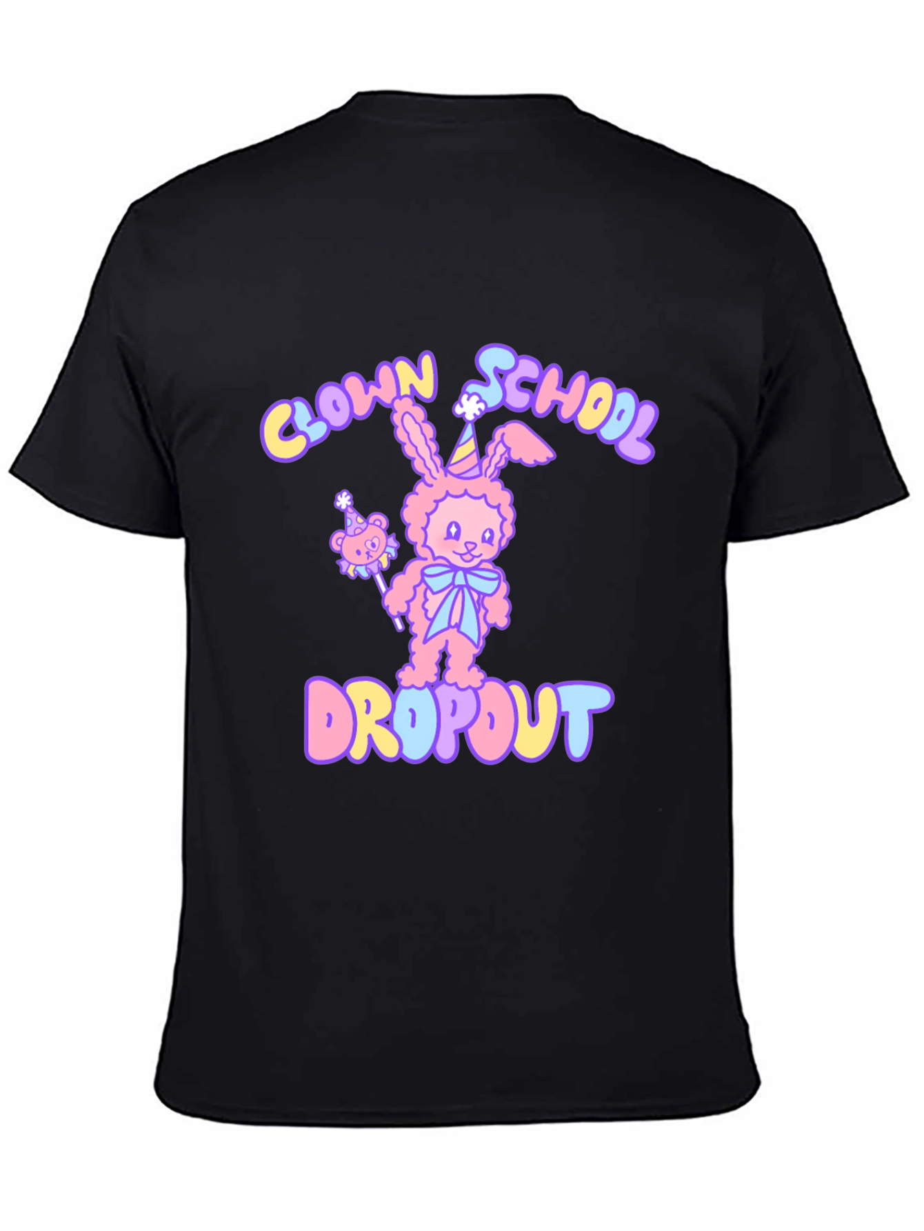 Black Clown School Dropout Graphic T-Shirt view 4