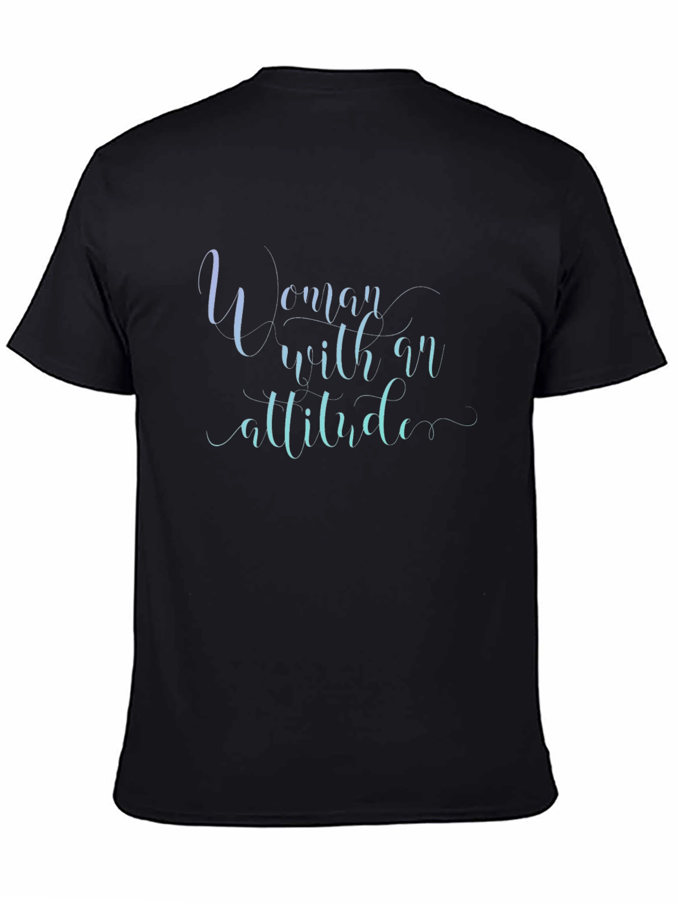 Black Woman With Attitude Graphic Tee - Trendy Black T-Shirt view 4