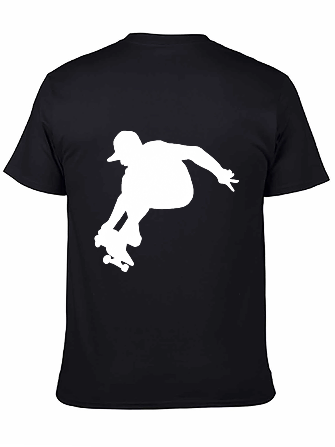 Black Skateboarding Silhouette T-Shirt - Black view 4