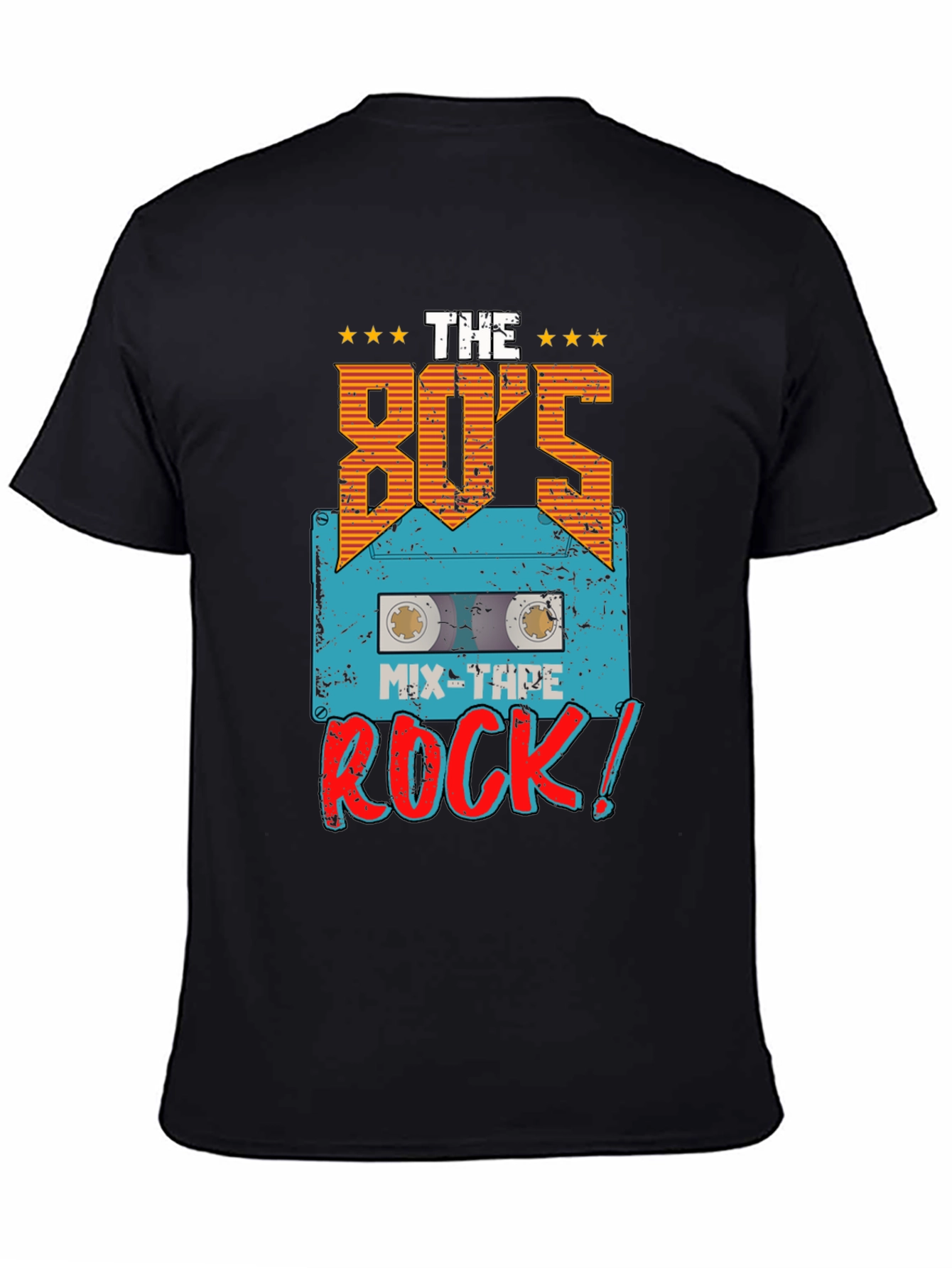 Black 80's Mix-Tape Rock T-Shirt view 4