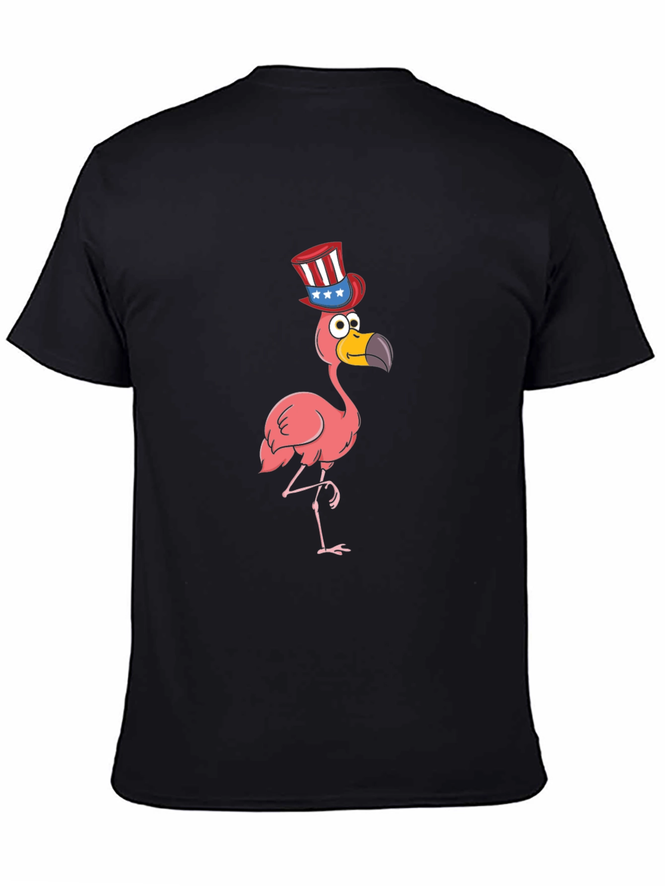 Black Patriotic Flamingo Graphic Tee view 4