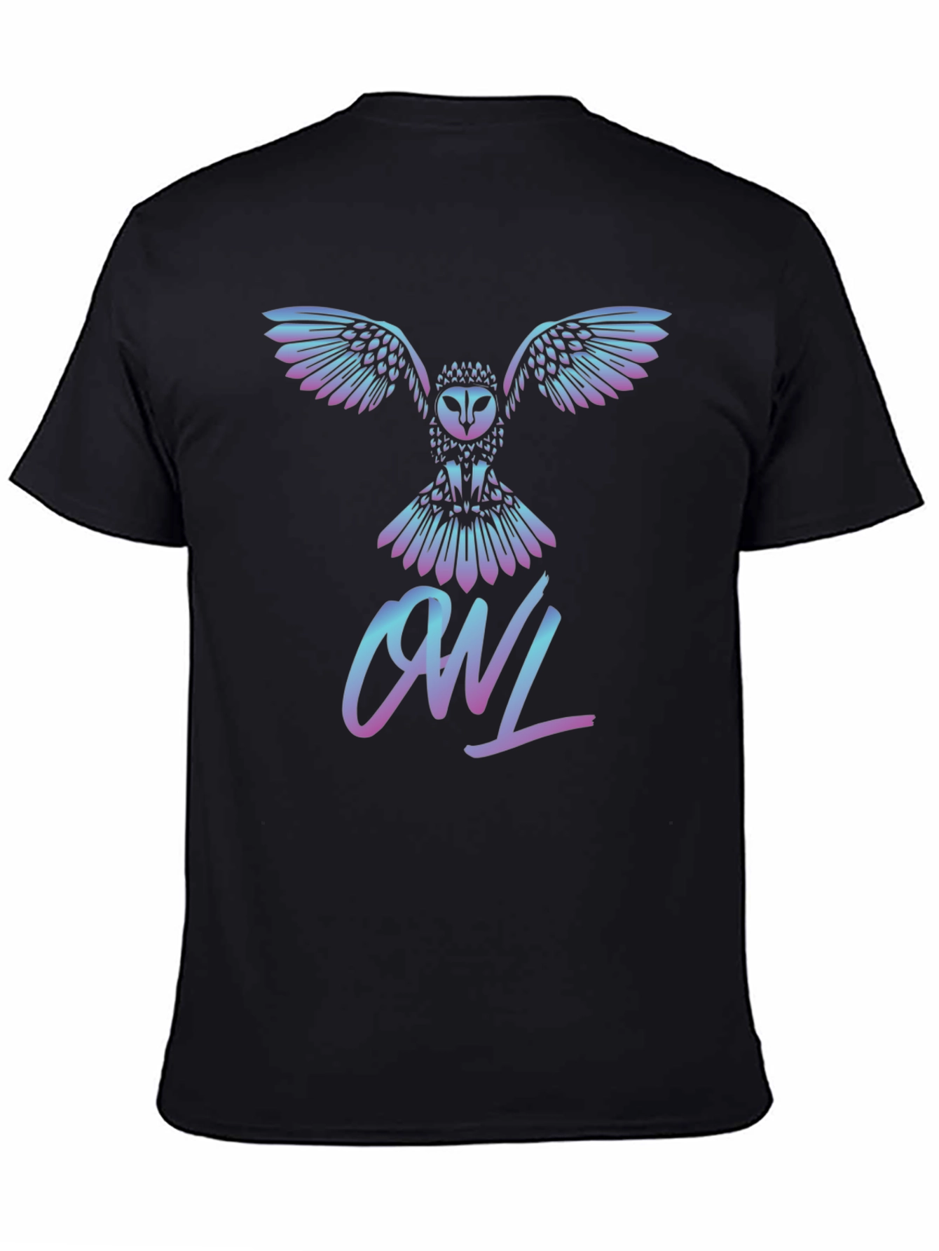 Black Owl Graphic T-Shirt - Stylish Crew Neck Tee view 4