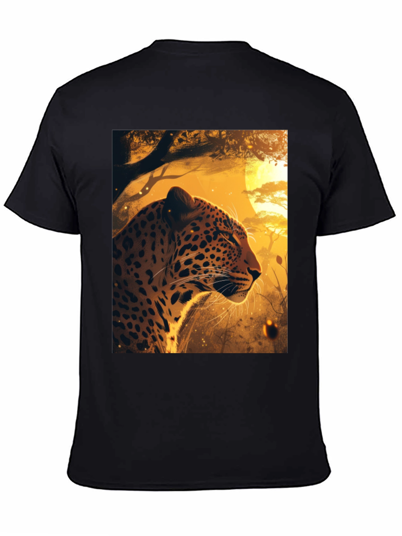 Black Leopard Graphic Tee - Wild Style Black T-Shirt view 4