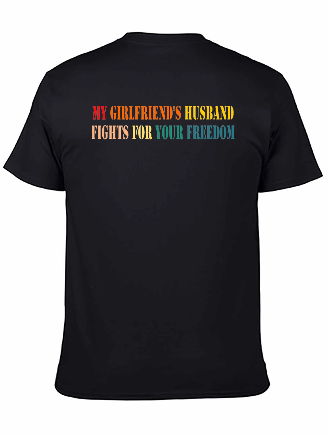 Black My Girlfriend's Husband T-Shirt - Funny Novelty Tee view 4