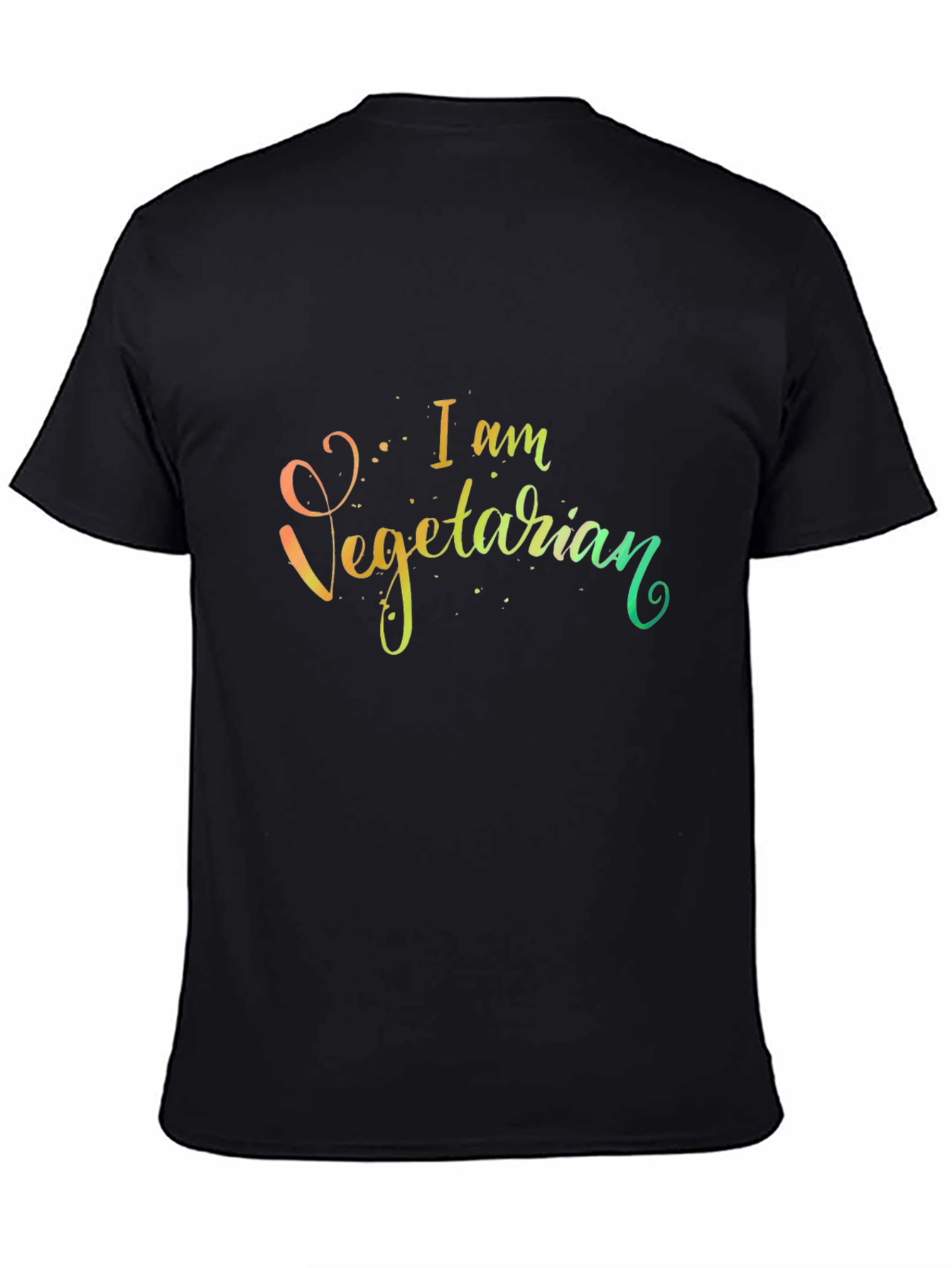 Black I am Vegetarian Graphic Tee view 4