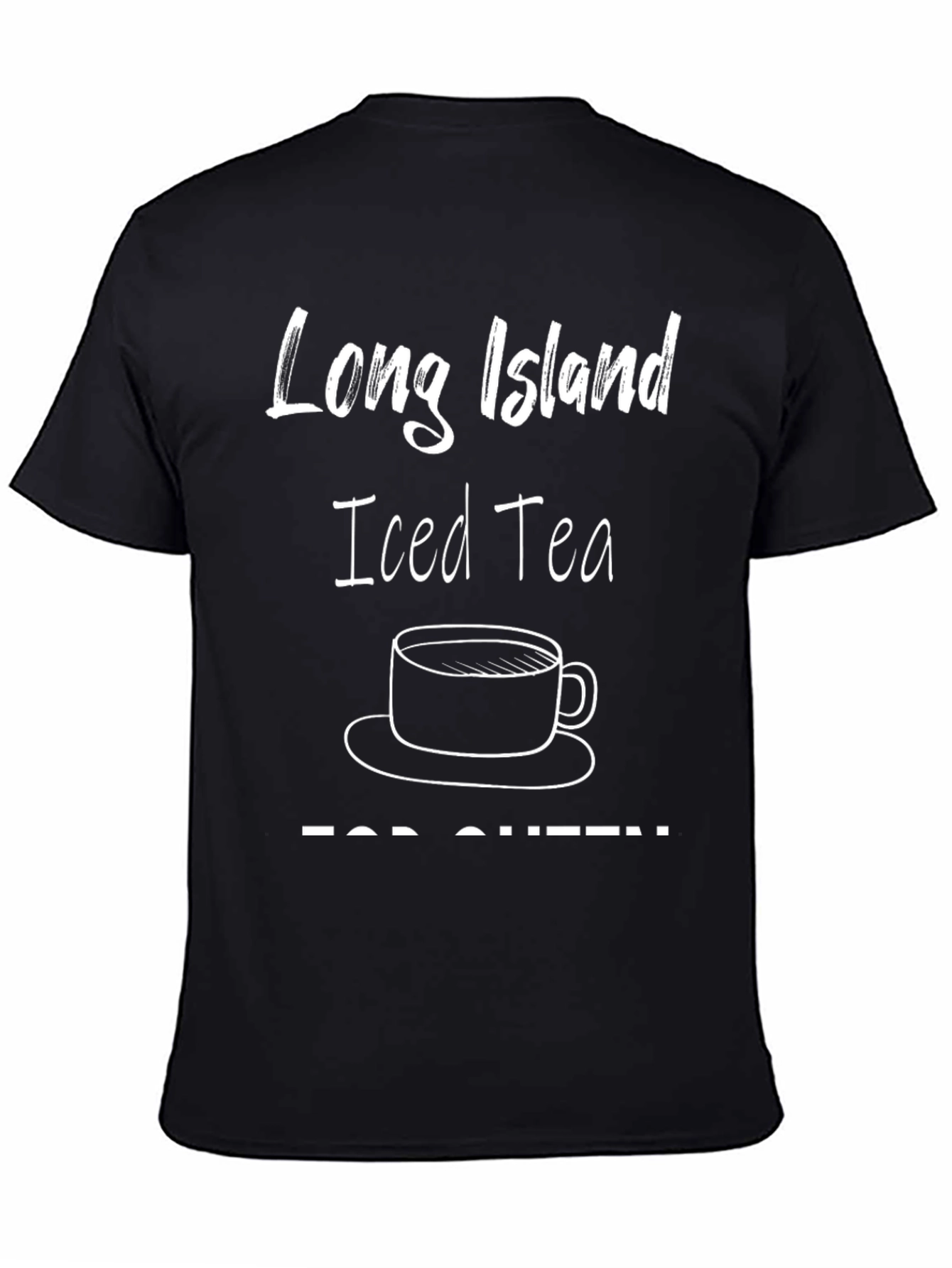 Black Long Island Iced Tea Funny Graphic T-Shirt view 4