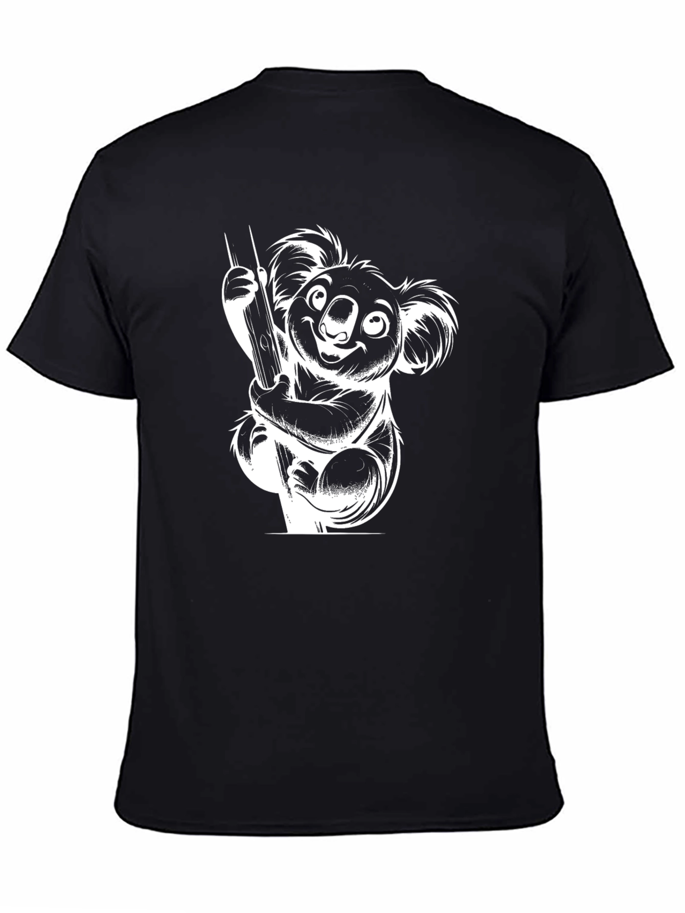 Black Koala Bear Graphic Tee - Soft Cotton Blend view 4