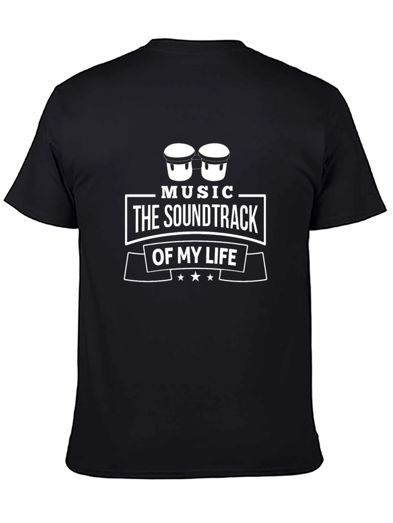 Black Music Soundtrack T-Shirt - Black Graphic Tee view 4