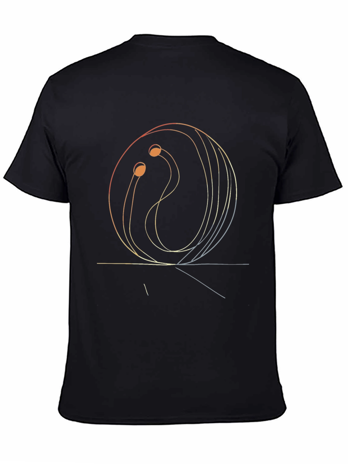 Black Abstract Graphic Black T-Shirt - Modern Art Tee view 4