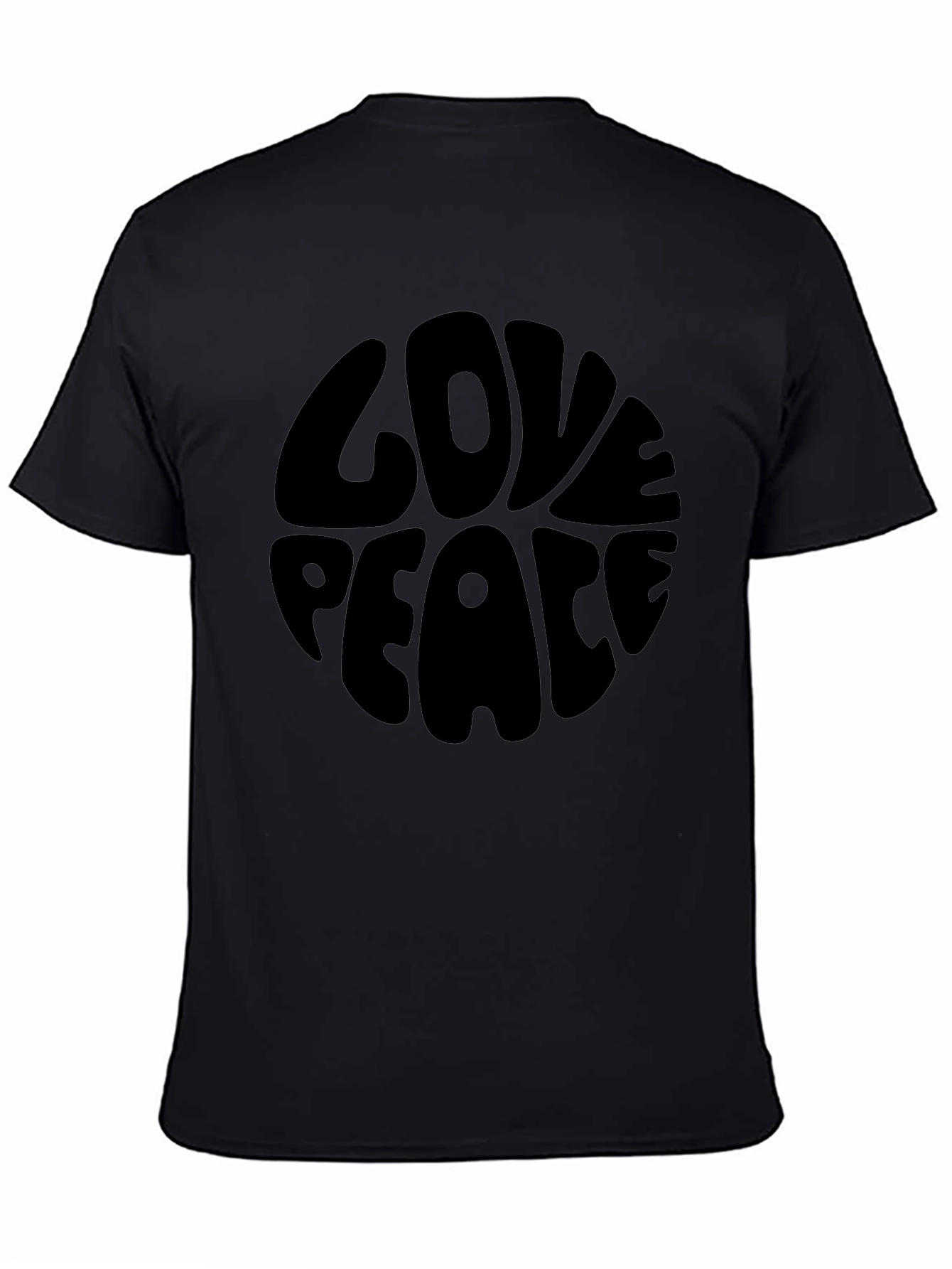 Black Love Peace Graphic T-Shirt - Black view 4