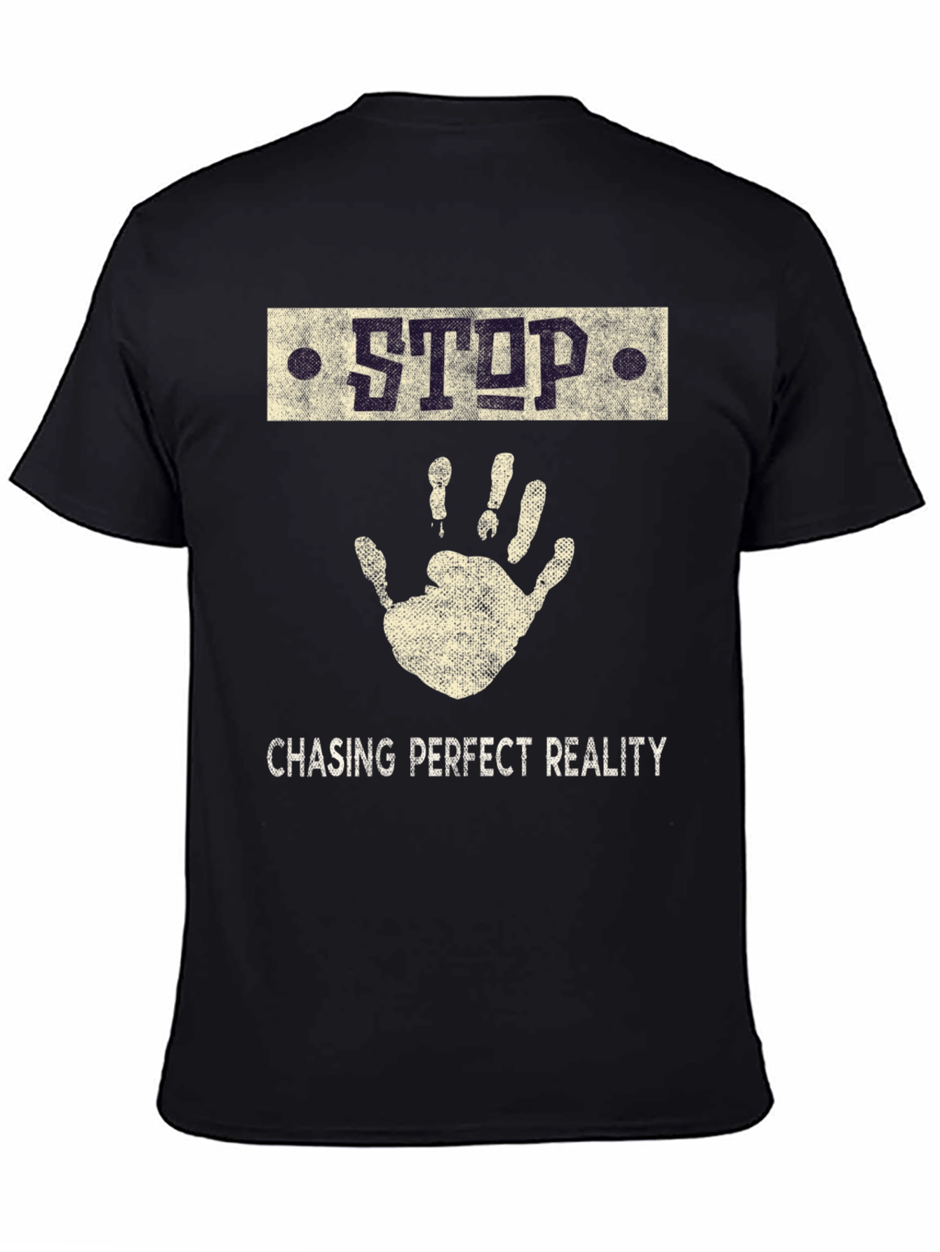 Black Stop Chasing Reality Graphic Tee view 4