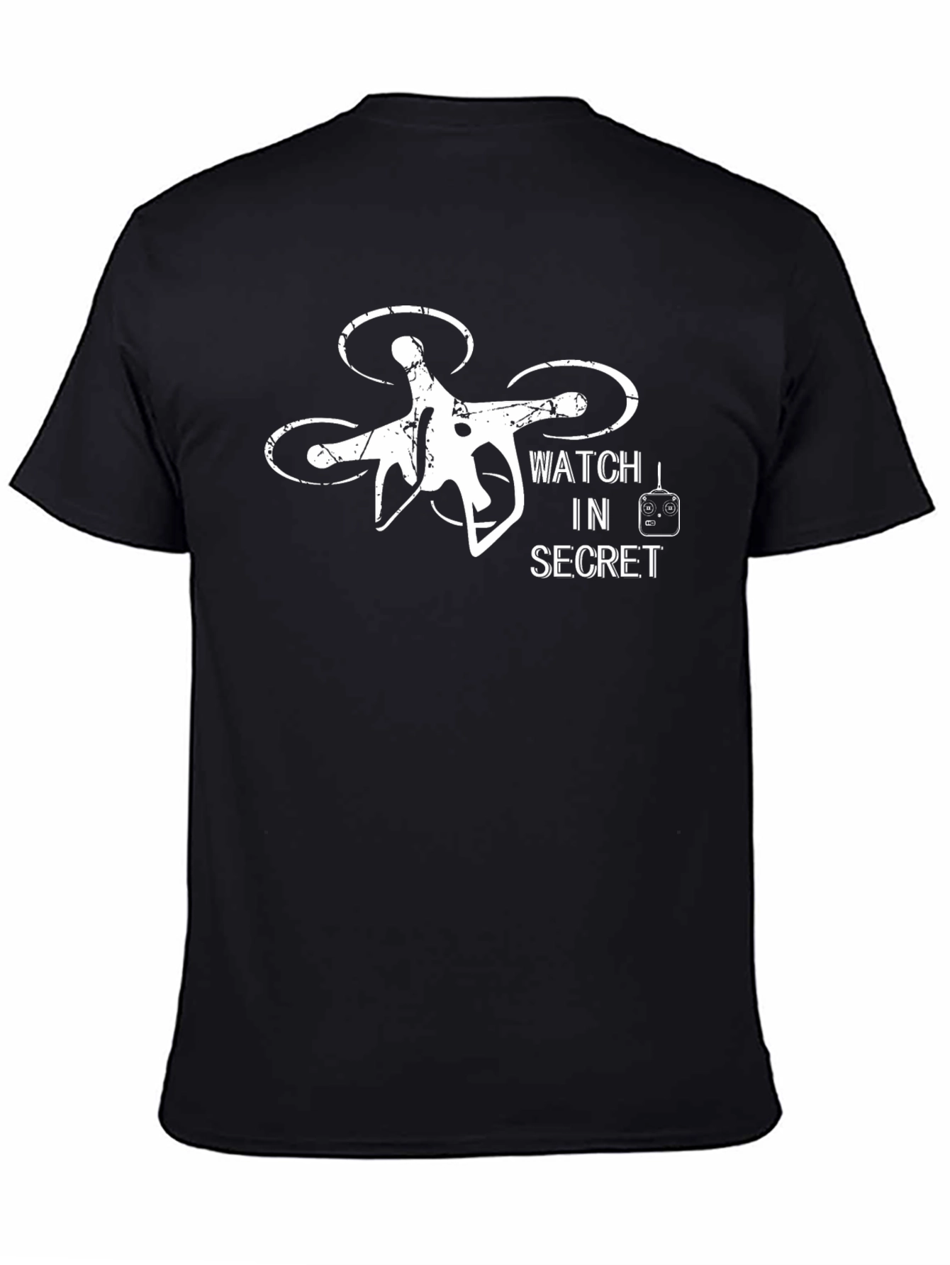 Watch In Secret Drone Graphic T-Shirt - 4
