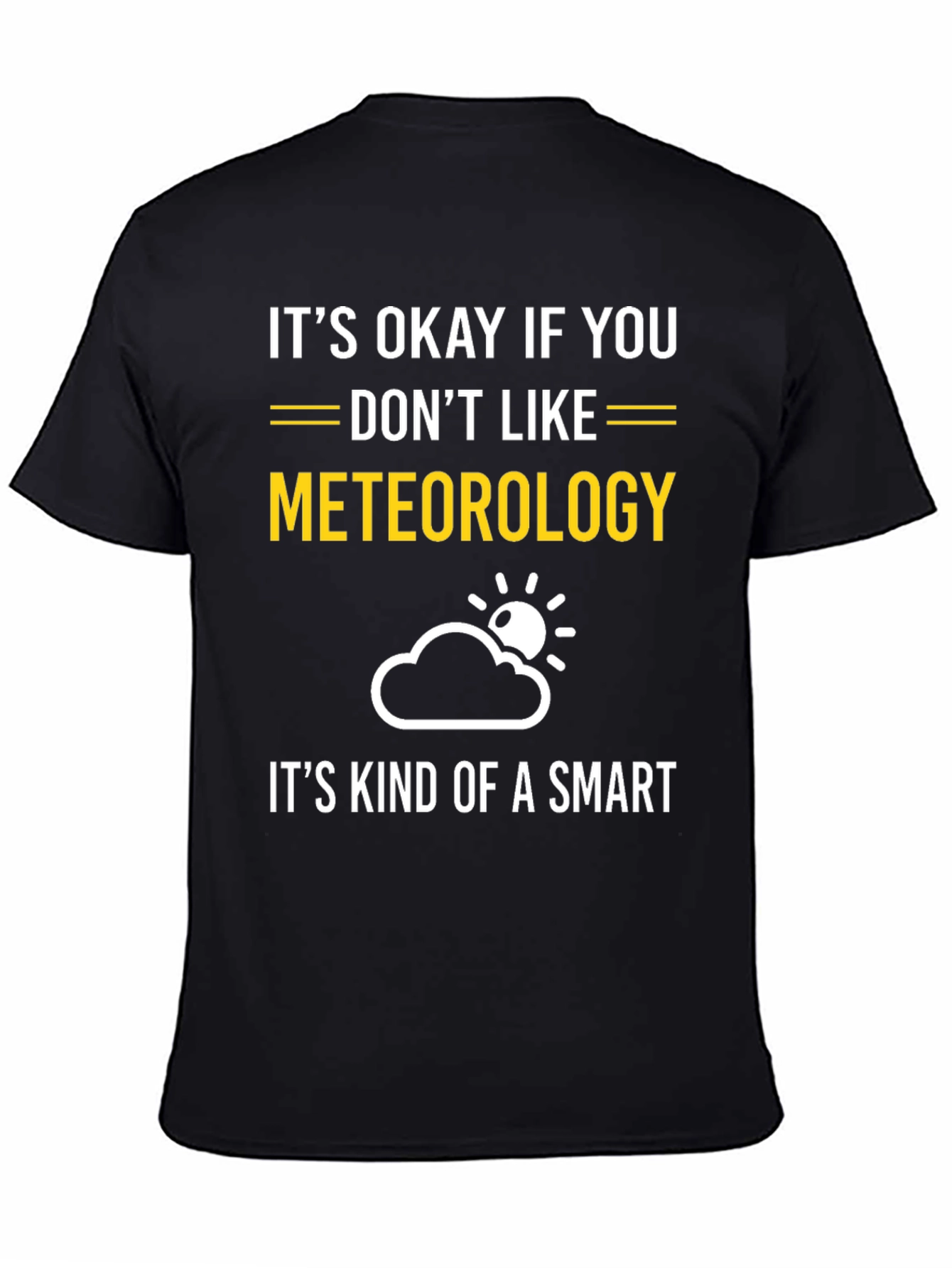 Black Funny Meteorology T-Shirt view 4