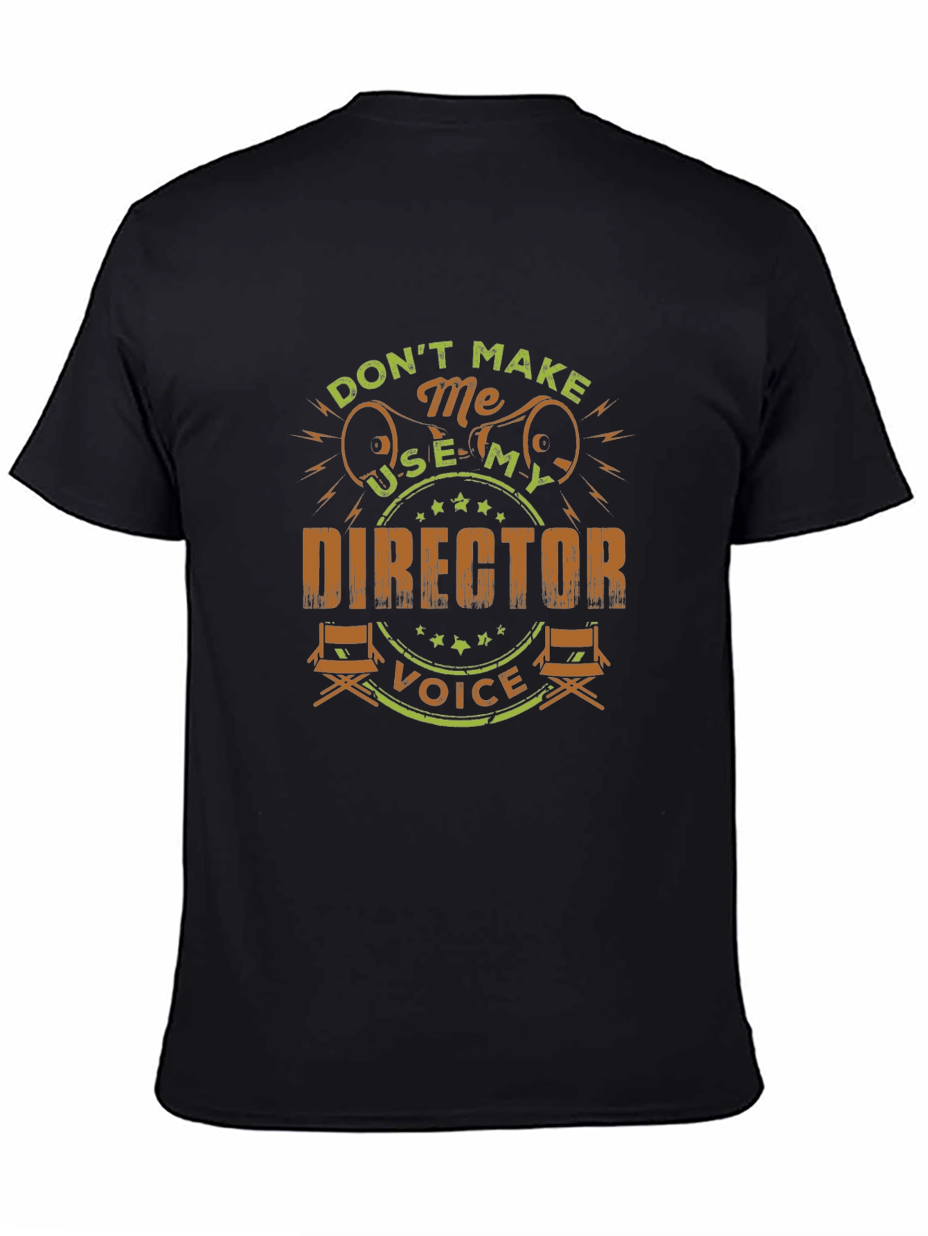 Black Director Voice T-Shirt - Funny Film Crew Gift view 4