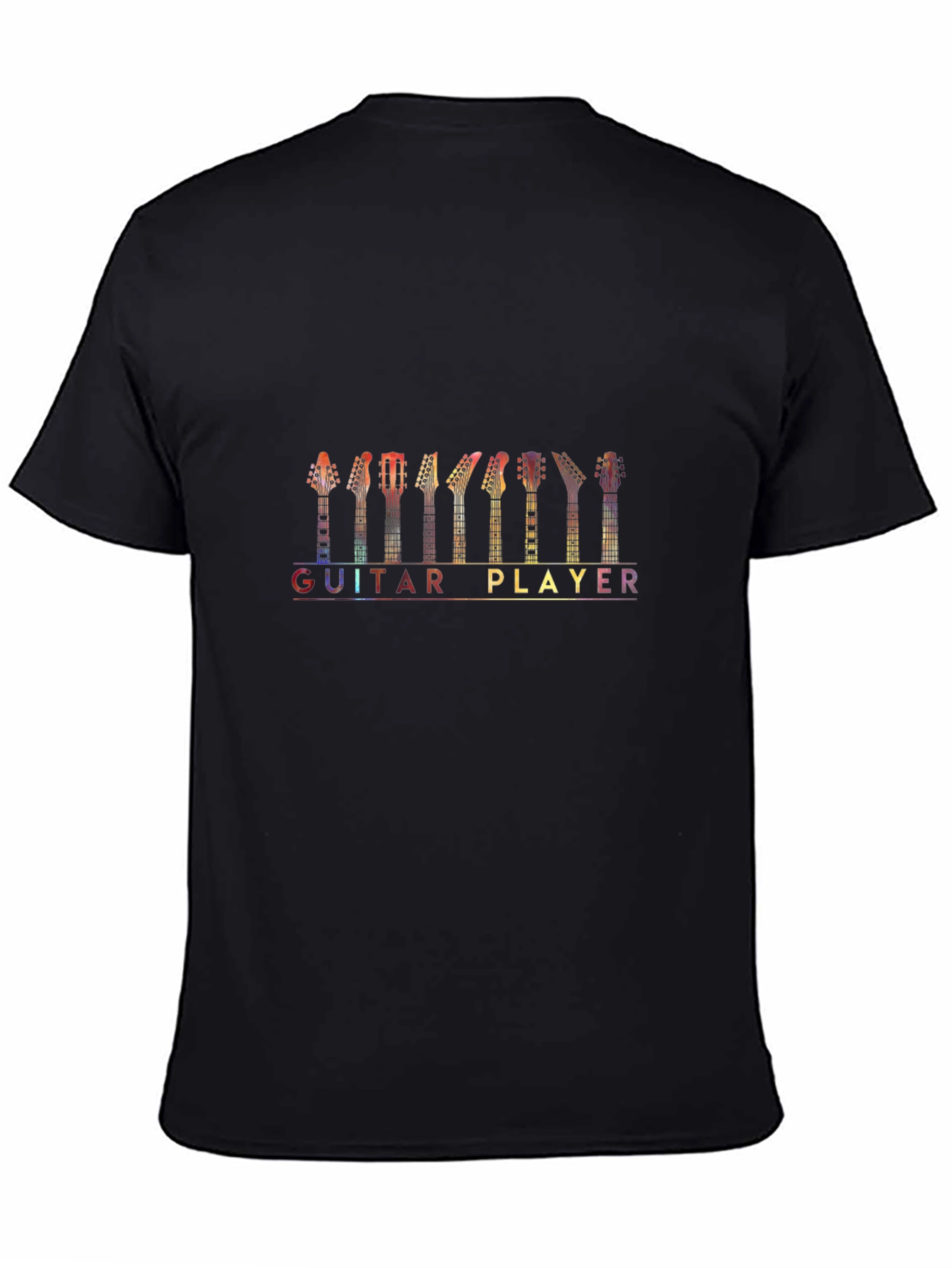 Black Guitar Player Graphic T-Shirt - Music Lover Tee view 4