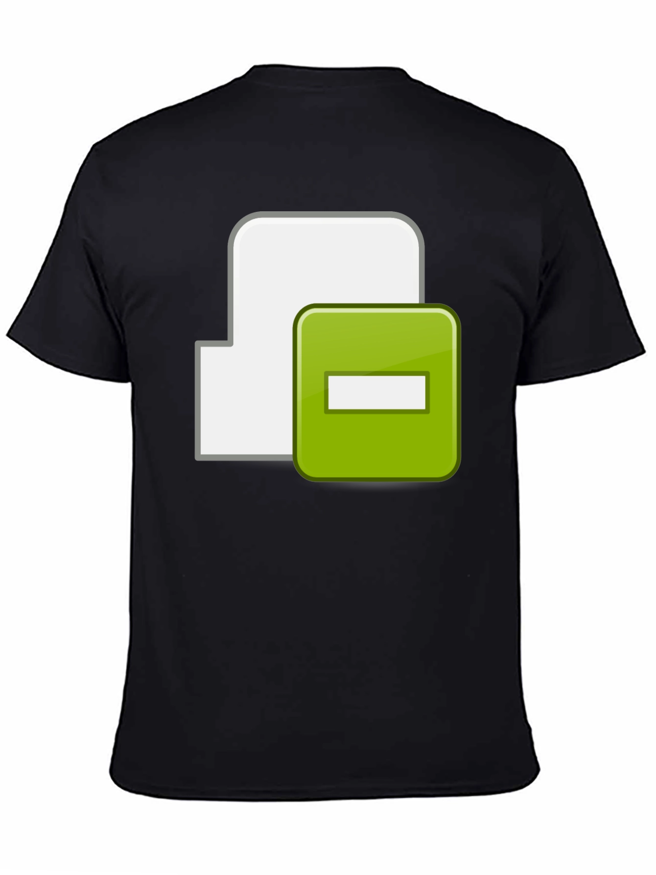 Black Black T-Shirt with Minus Sign Icon view 4