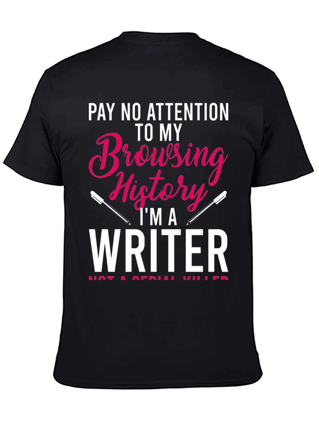 Black Writer Browsing History Graphic Tee view 4