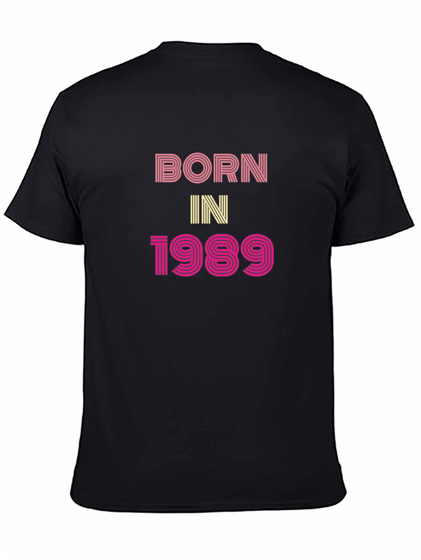 Black Born In 1989 Graphic Tee - Retro Birthday Shirt view 4