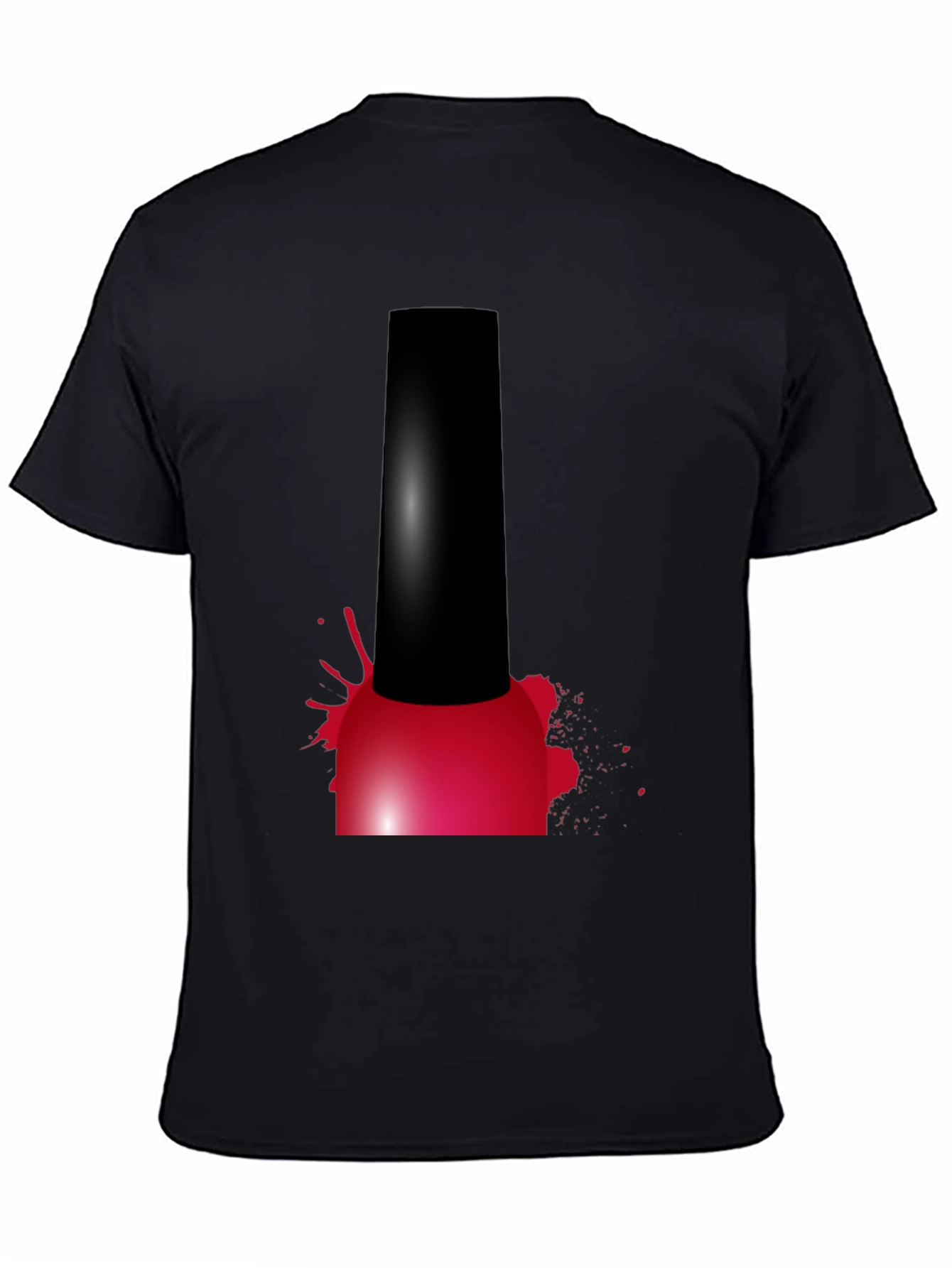 Black Nail Polish Splatter Graphic T-Shirt view 4