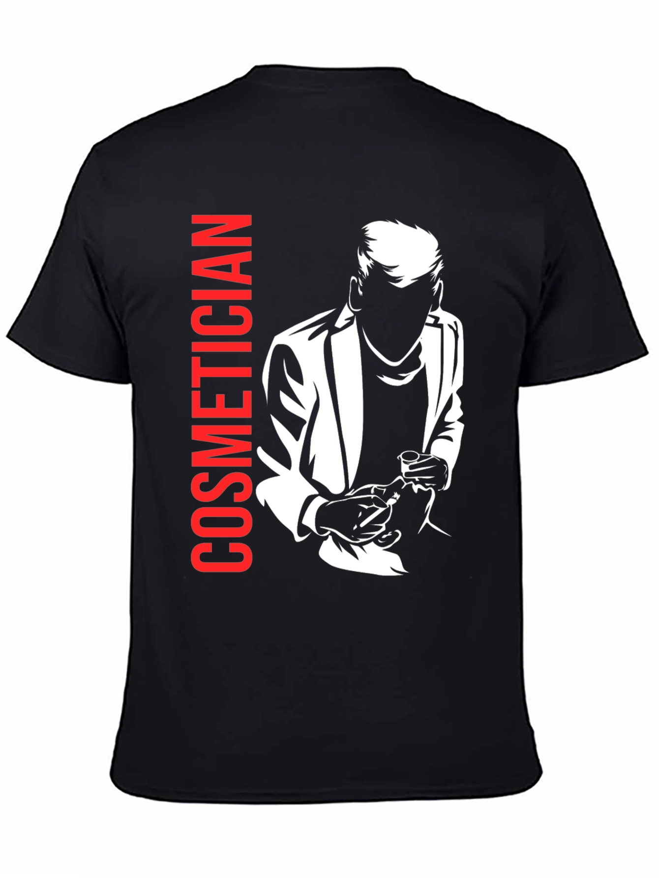 Black Cosmetician Graphic T-Shirt - Unisex Style view 4