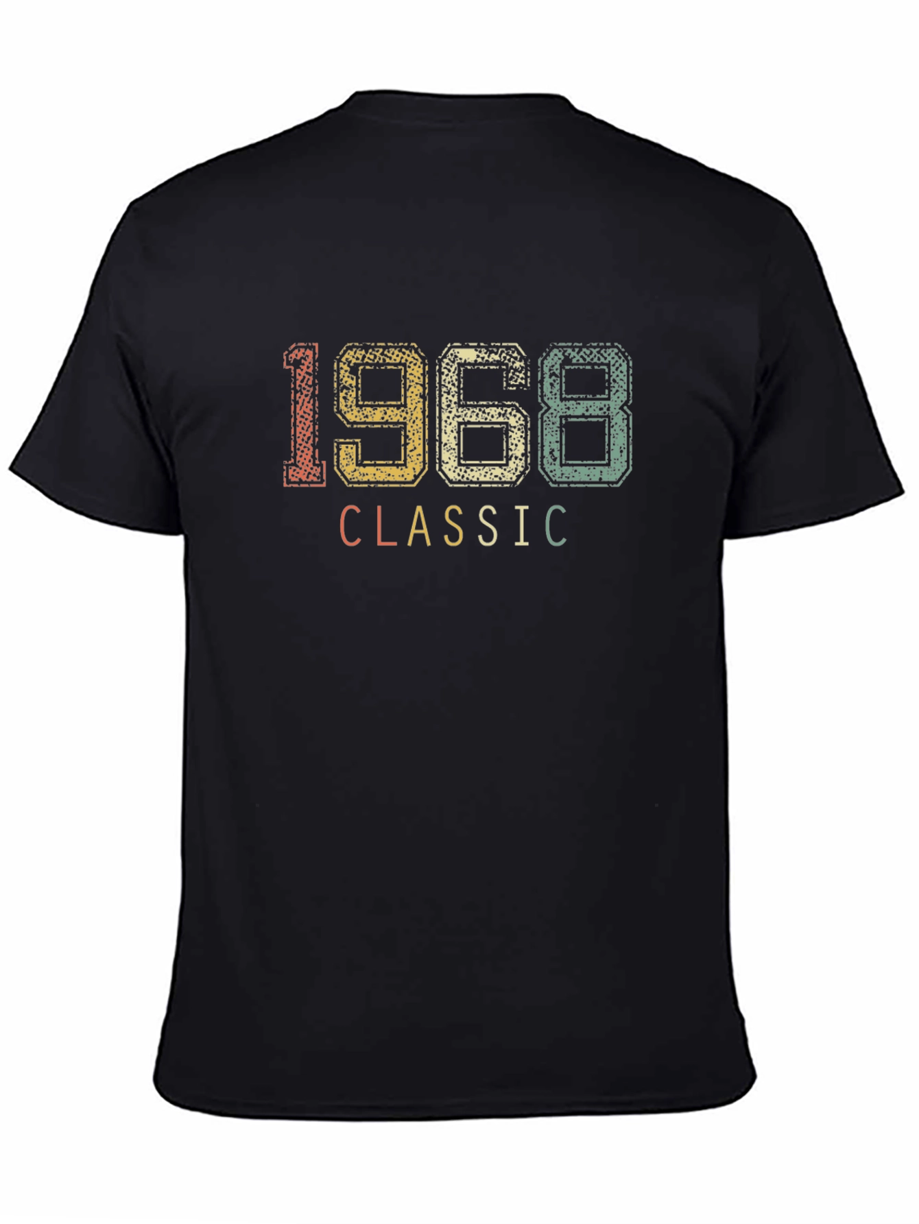 Black Vintage 1968 Classic T-Shirt view 4