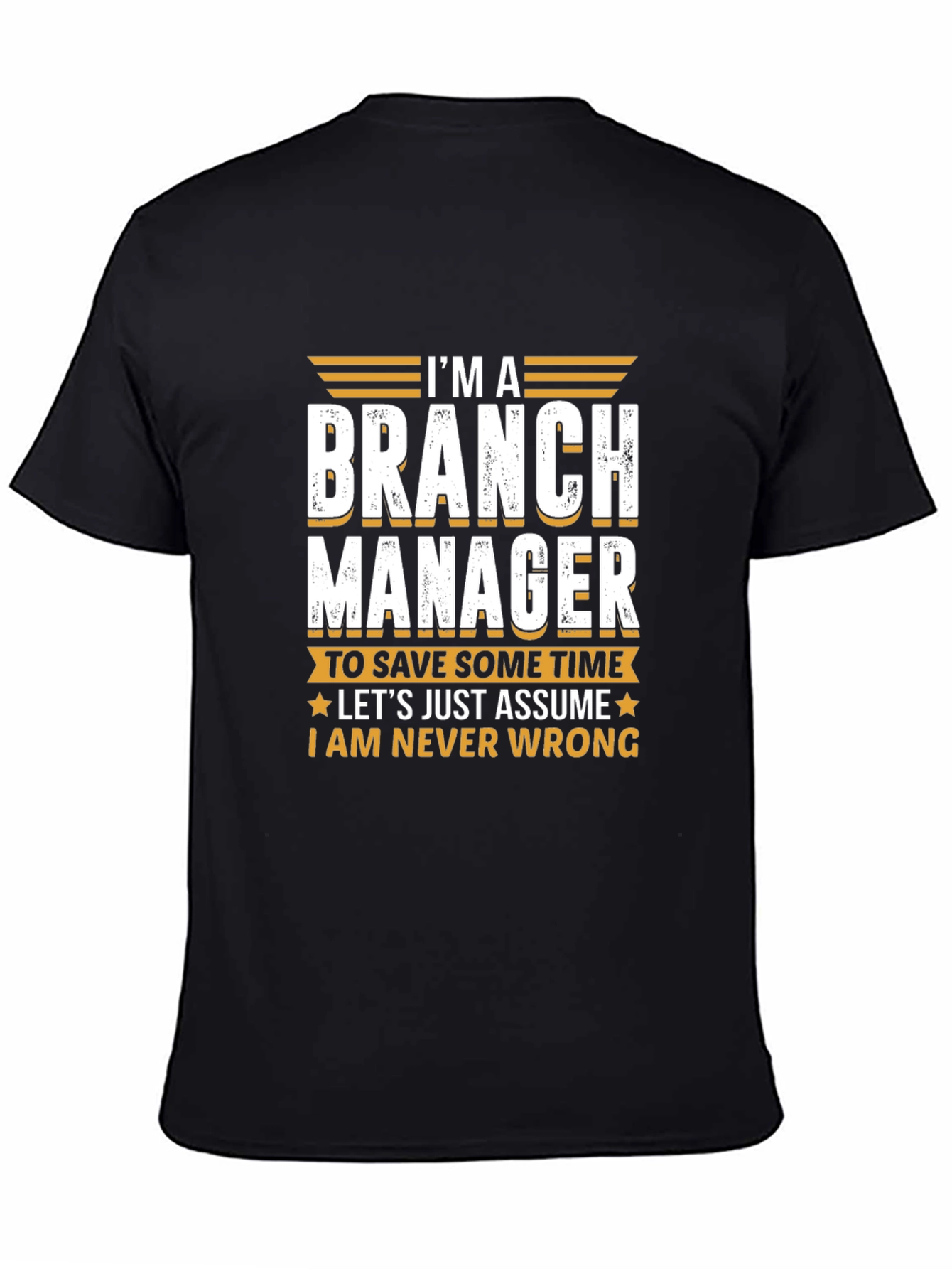 Black Branch Manager Novelty T-Shirt view 4