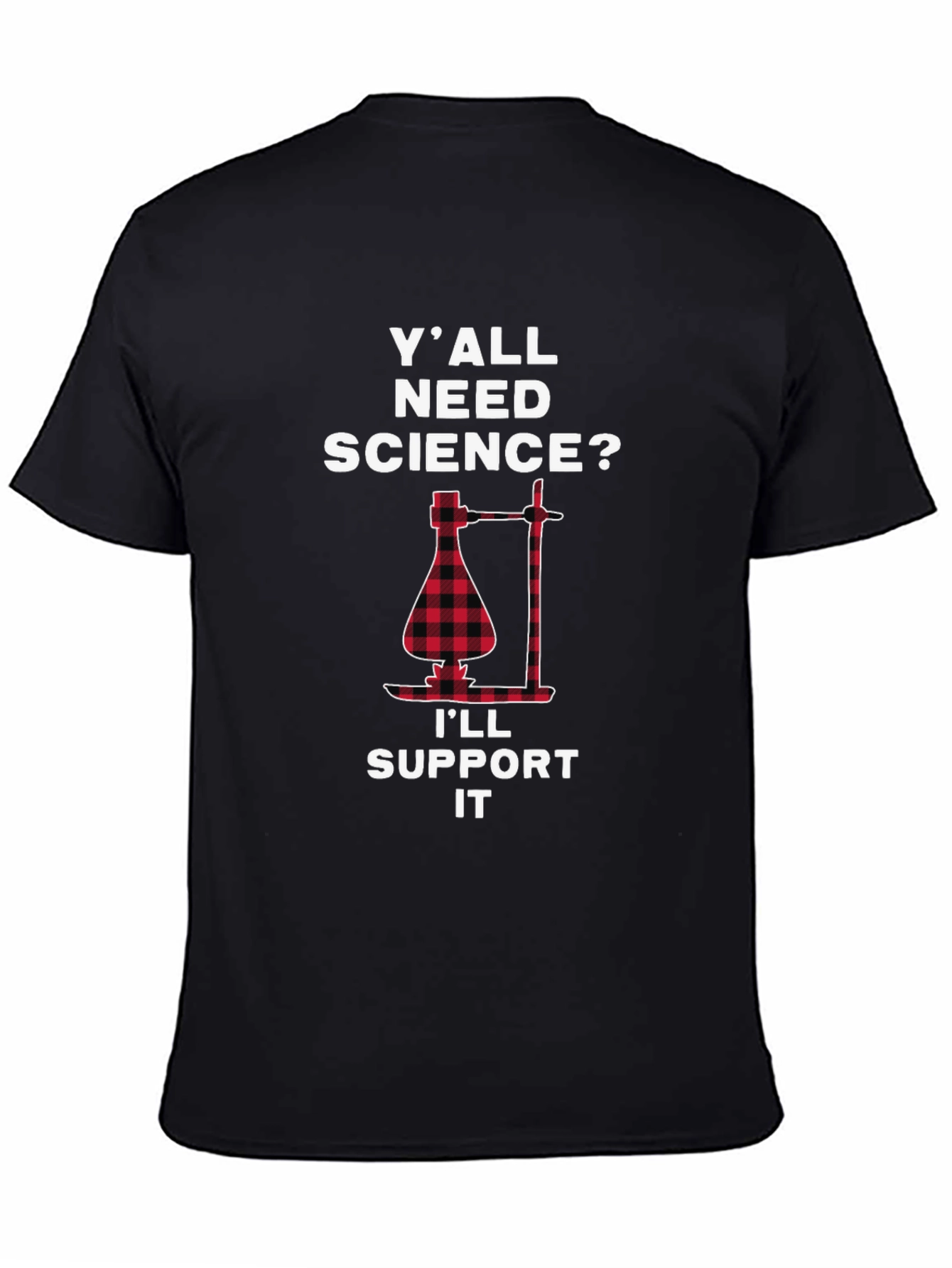 Black Science Support T-Shirt Funny Lab Tee view 4