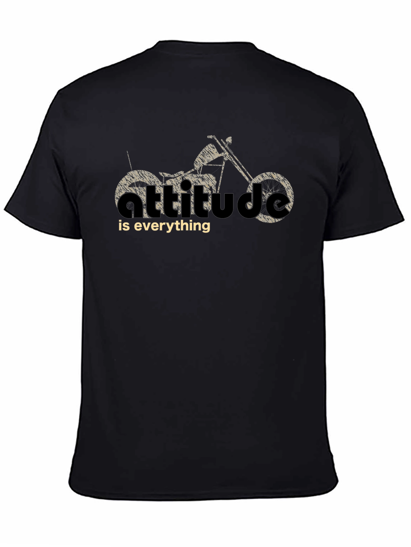 Black Attitude is Everything Motorcycle T-Shirt view 4