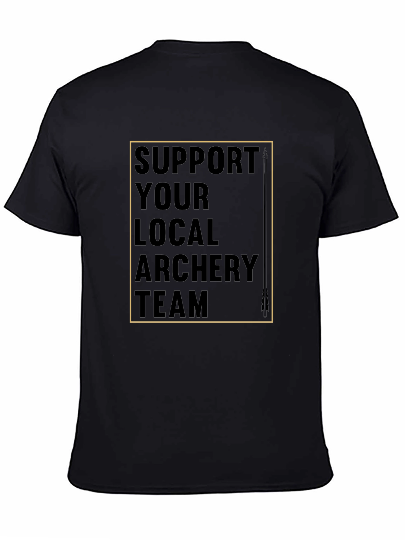 Black Archery Team Support T-Shirt view 4
