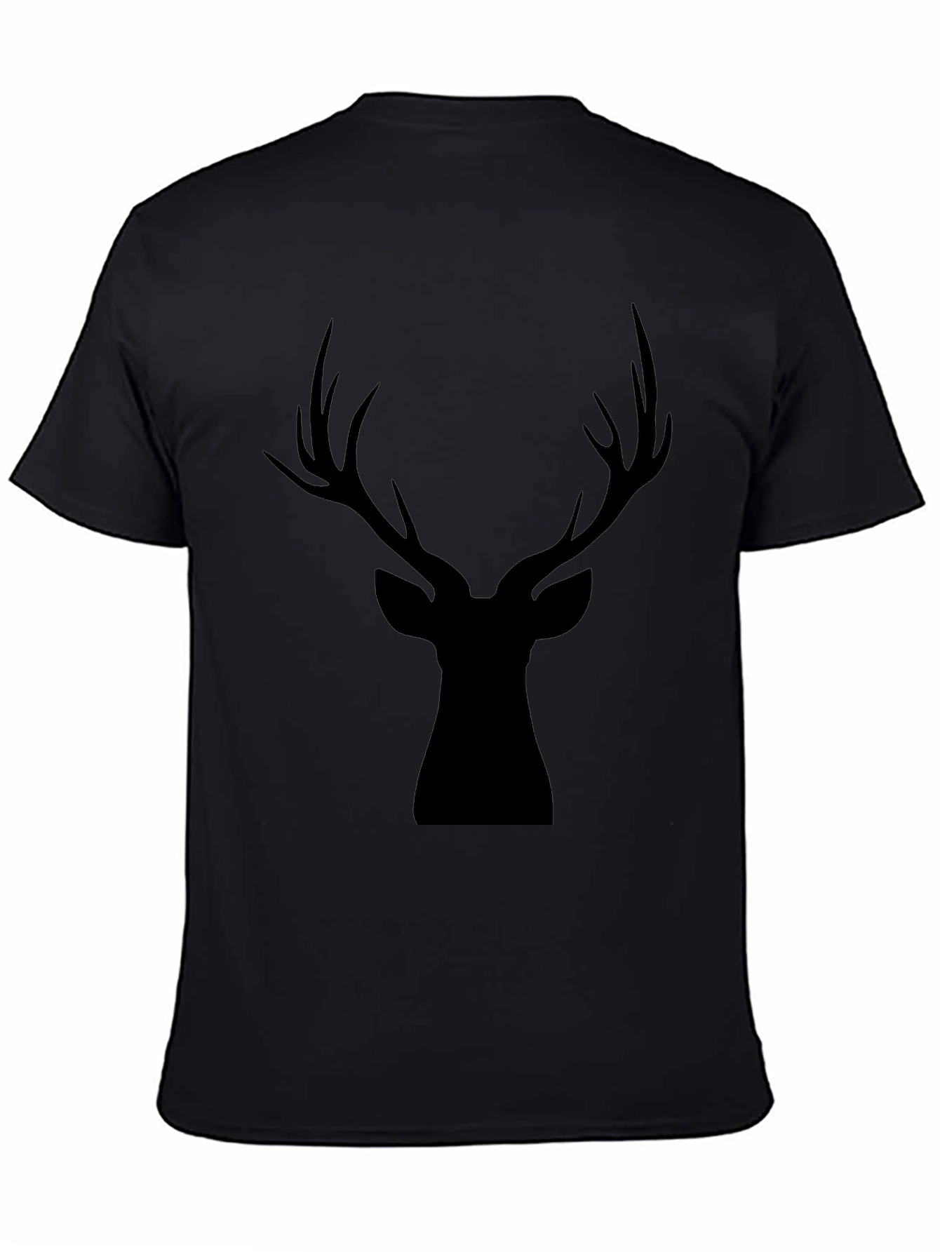 Black Black Deer Silhouette Graphic Tee view 4