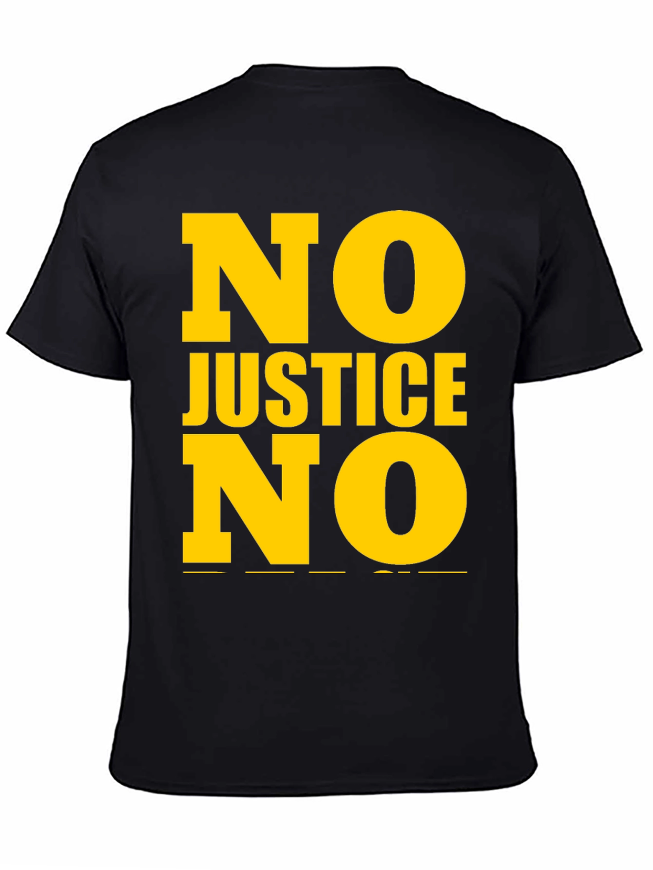 Black No Justice No Peace Graphic Tee view 4